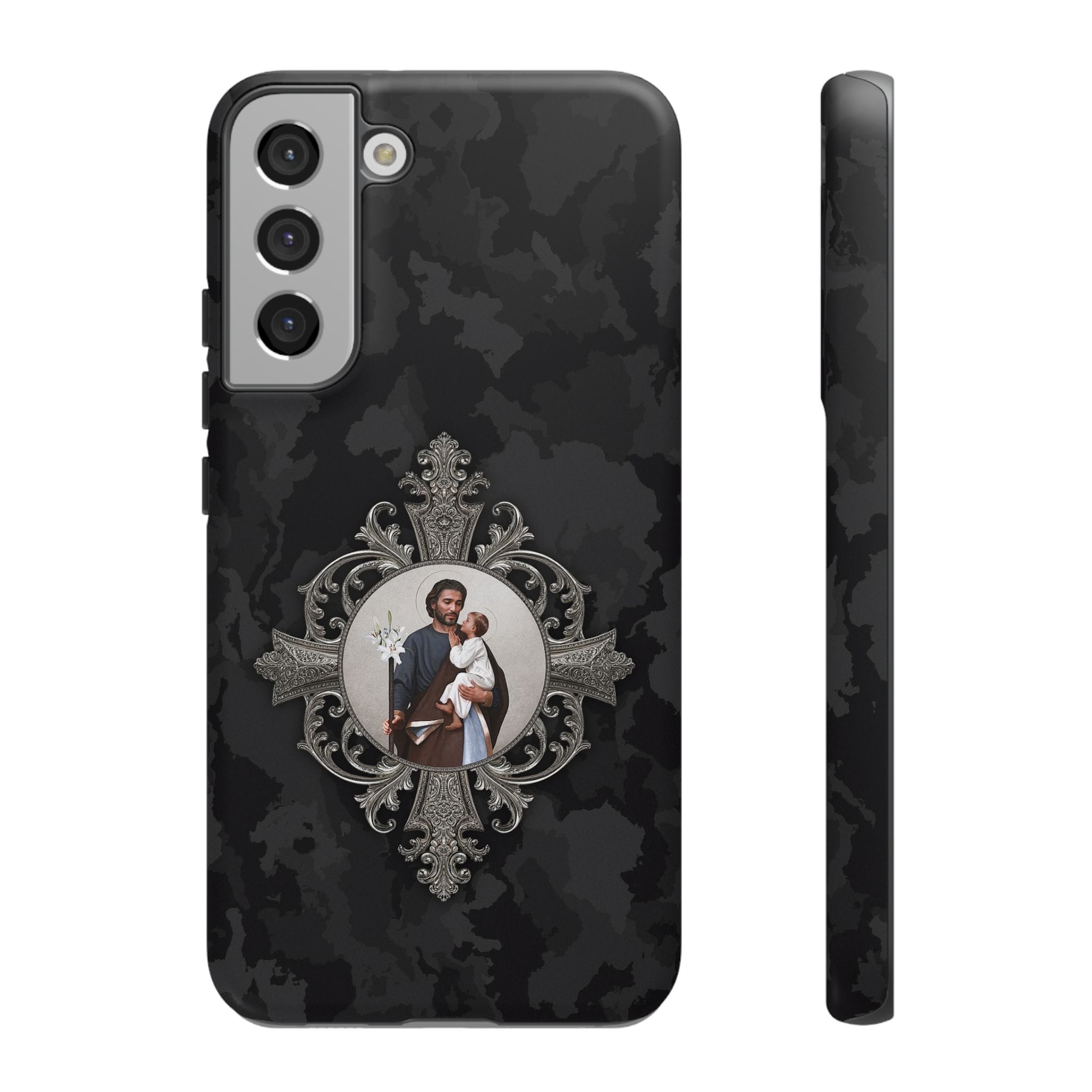 St. Joseph Hard Phone Case (Black Camo) Copyright VENXARA