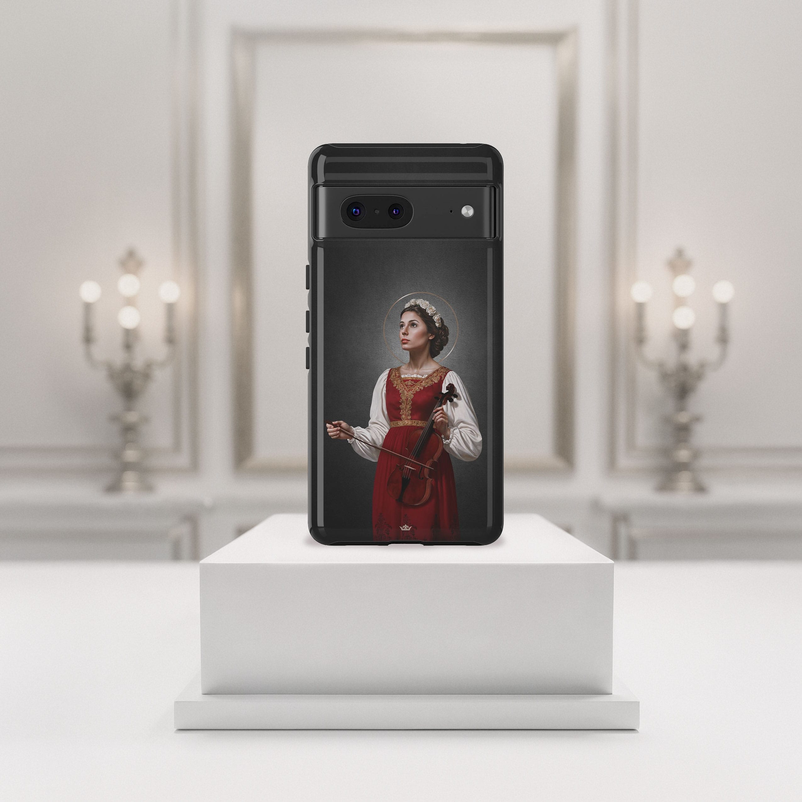 St. Cecilia Hard Phone Case (Dark) Copyright VENXARA