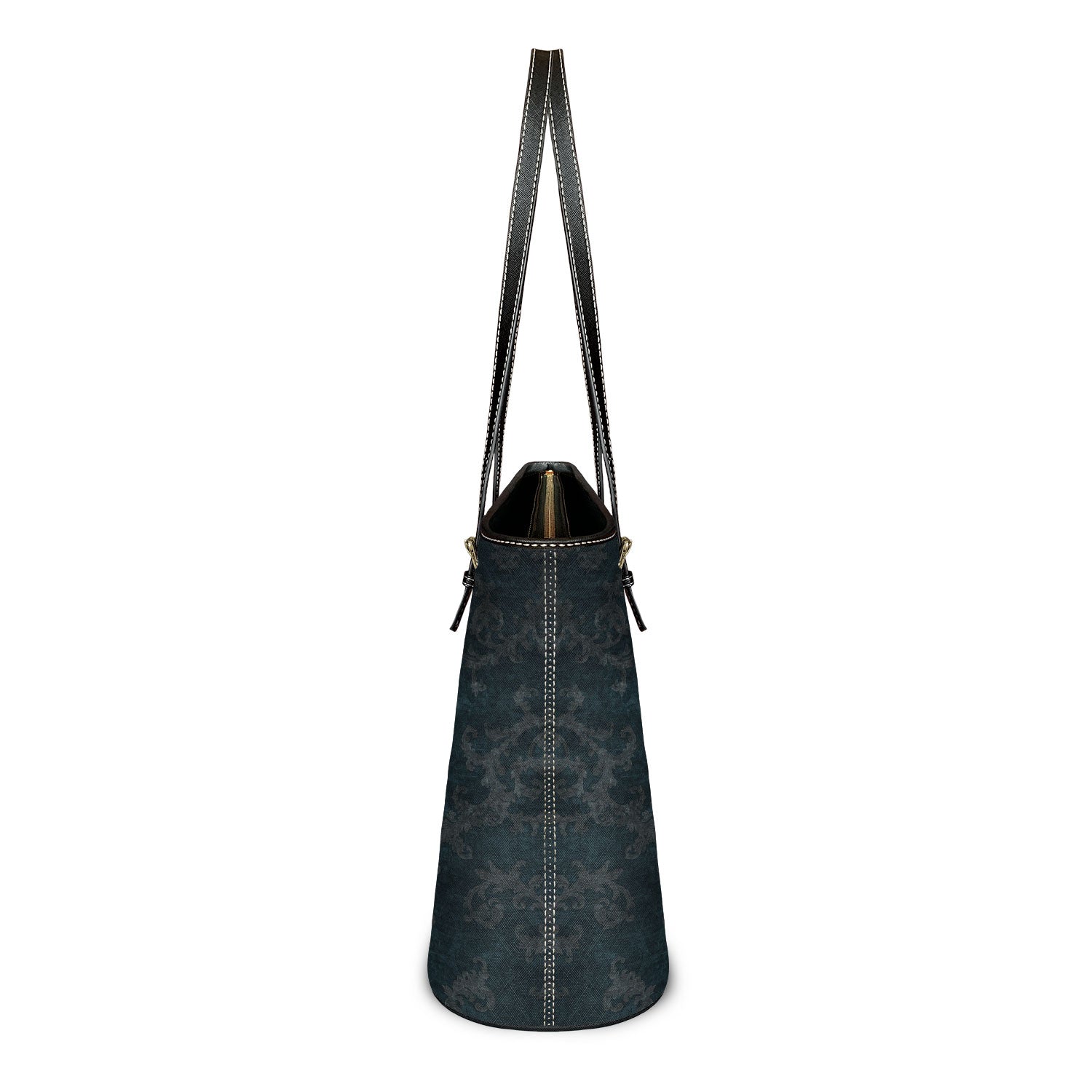 St. Christopher Tote Bag (Damask Dark Blue)