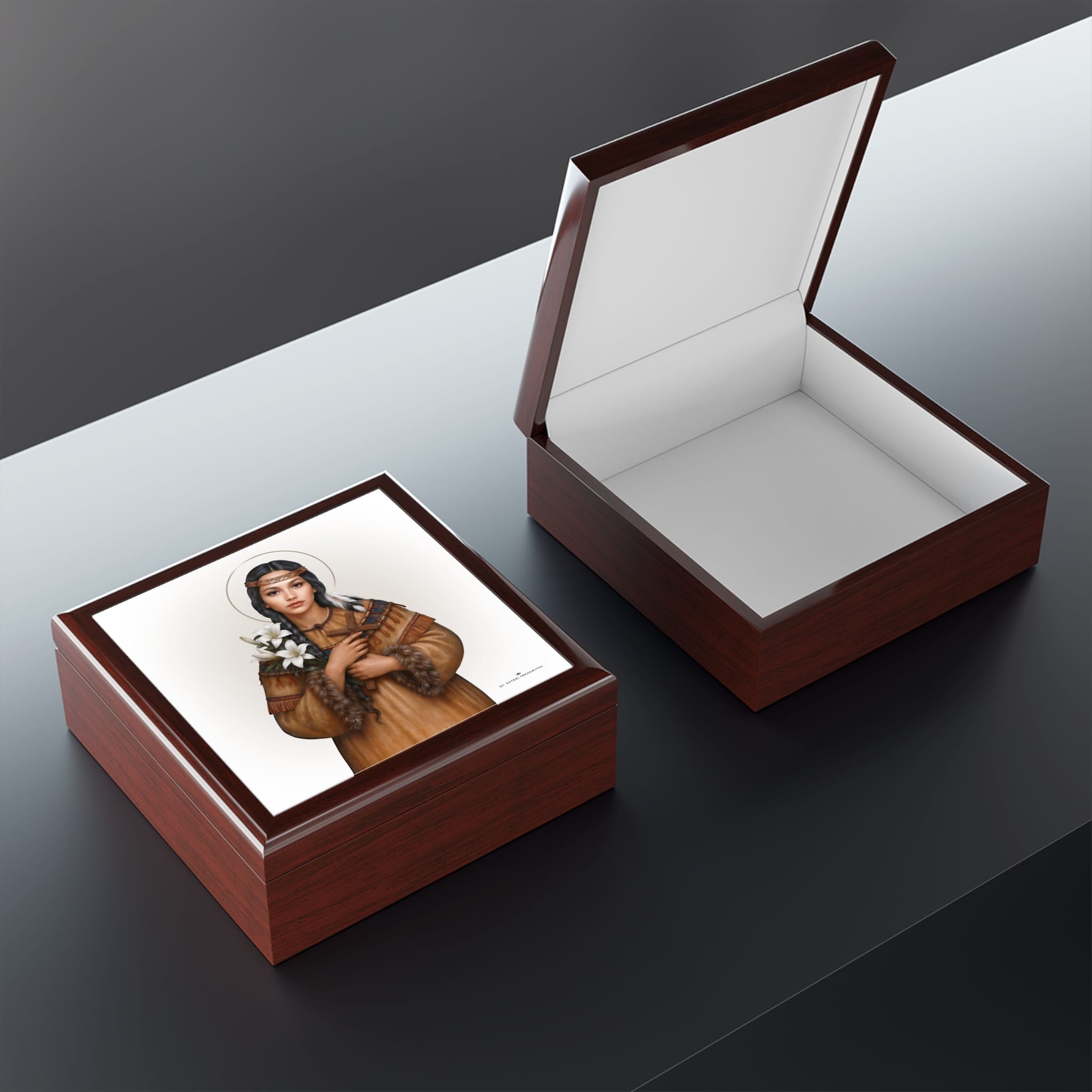 St. Kateri Keepsake Box Copyright VENXARA