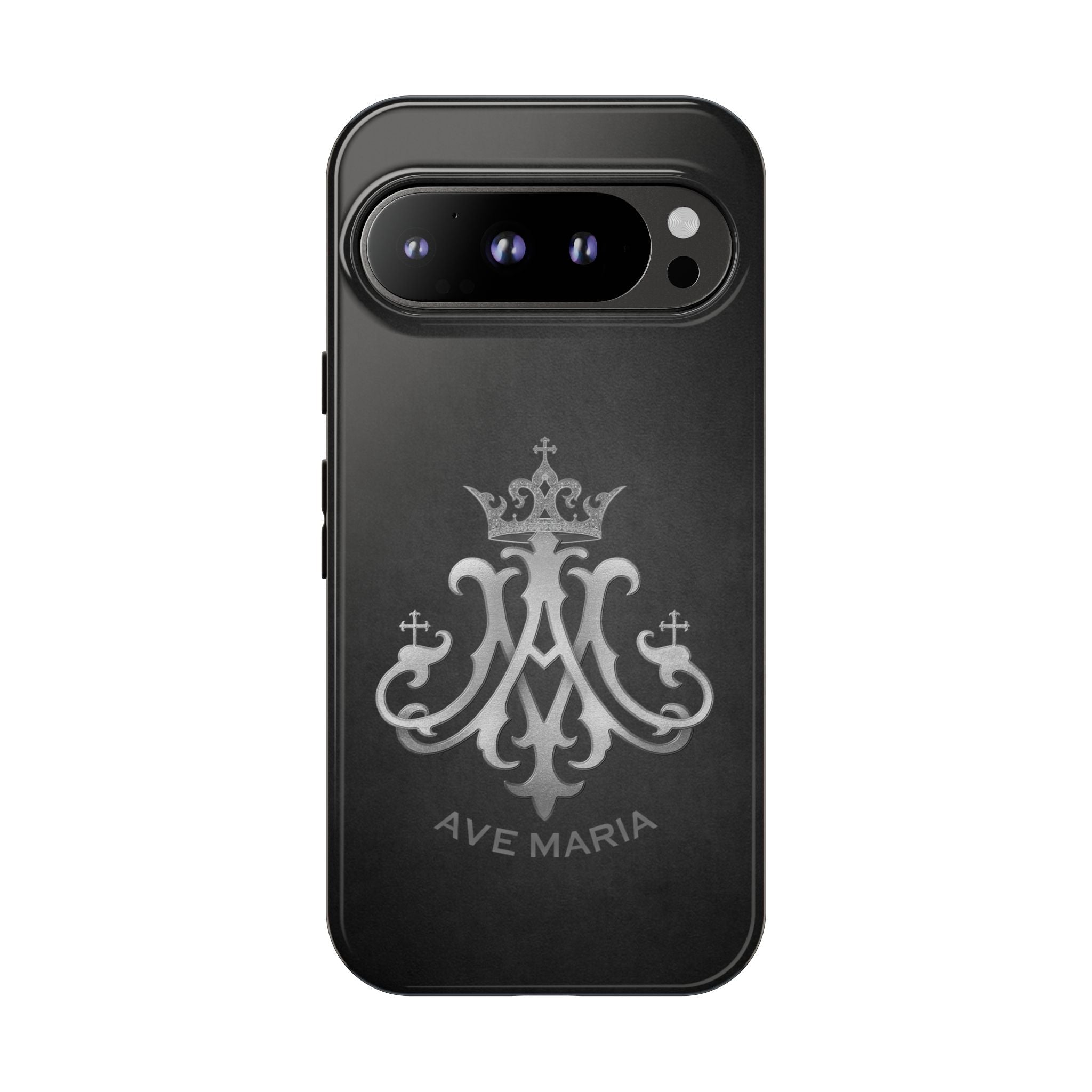 Ave Maria Hard Phone Case (Charcoal) - Venxara