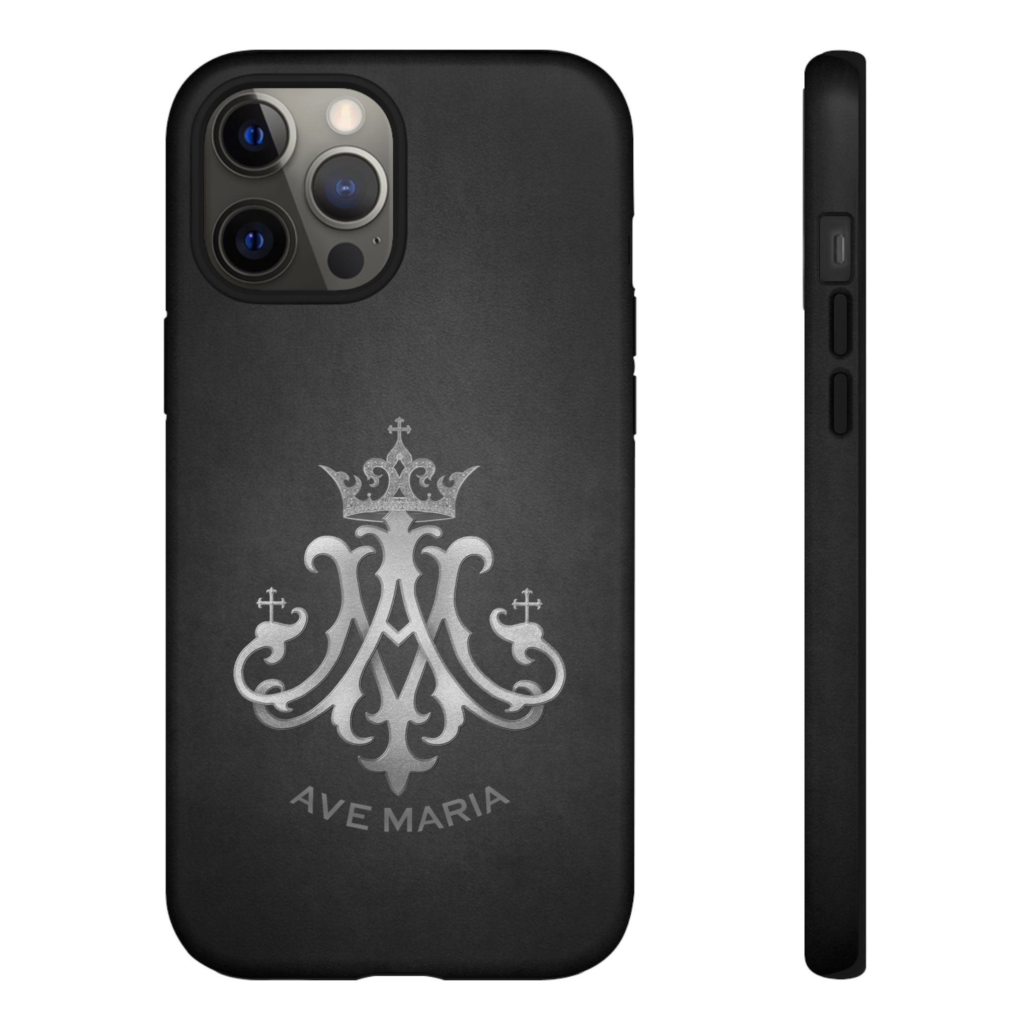 Ave Maria Hard Phone Case (Charcoal) - Venxara