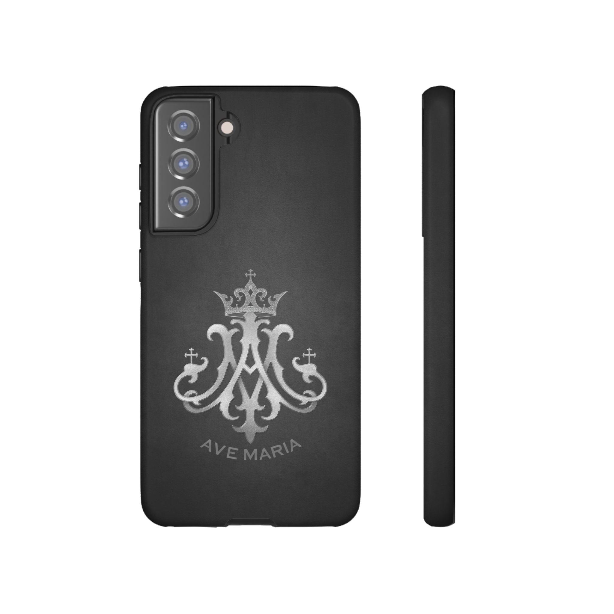Ave Maria Hard Phone Case (Charcoal) - Venxara