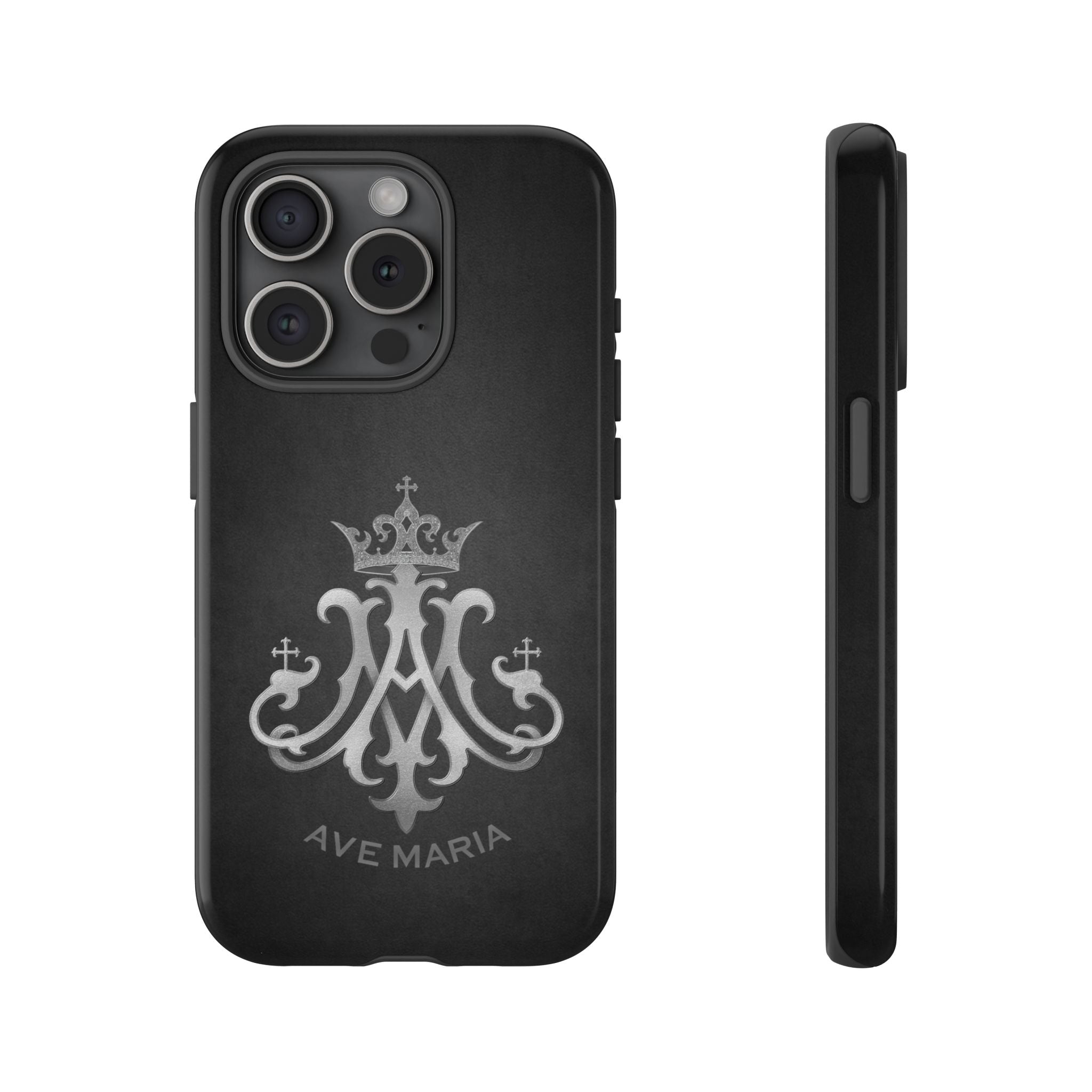 Ave Maria Hard Phone Case (Charcoal) - Venxara
