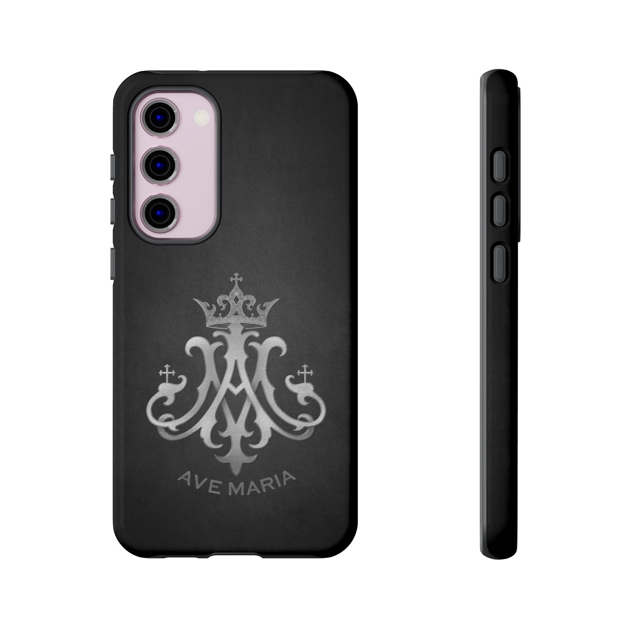 Ave Maria Hard Phone Case (Charcoal) - Venxara
