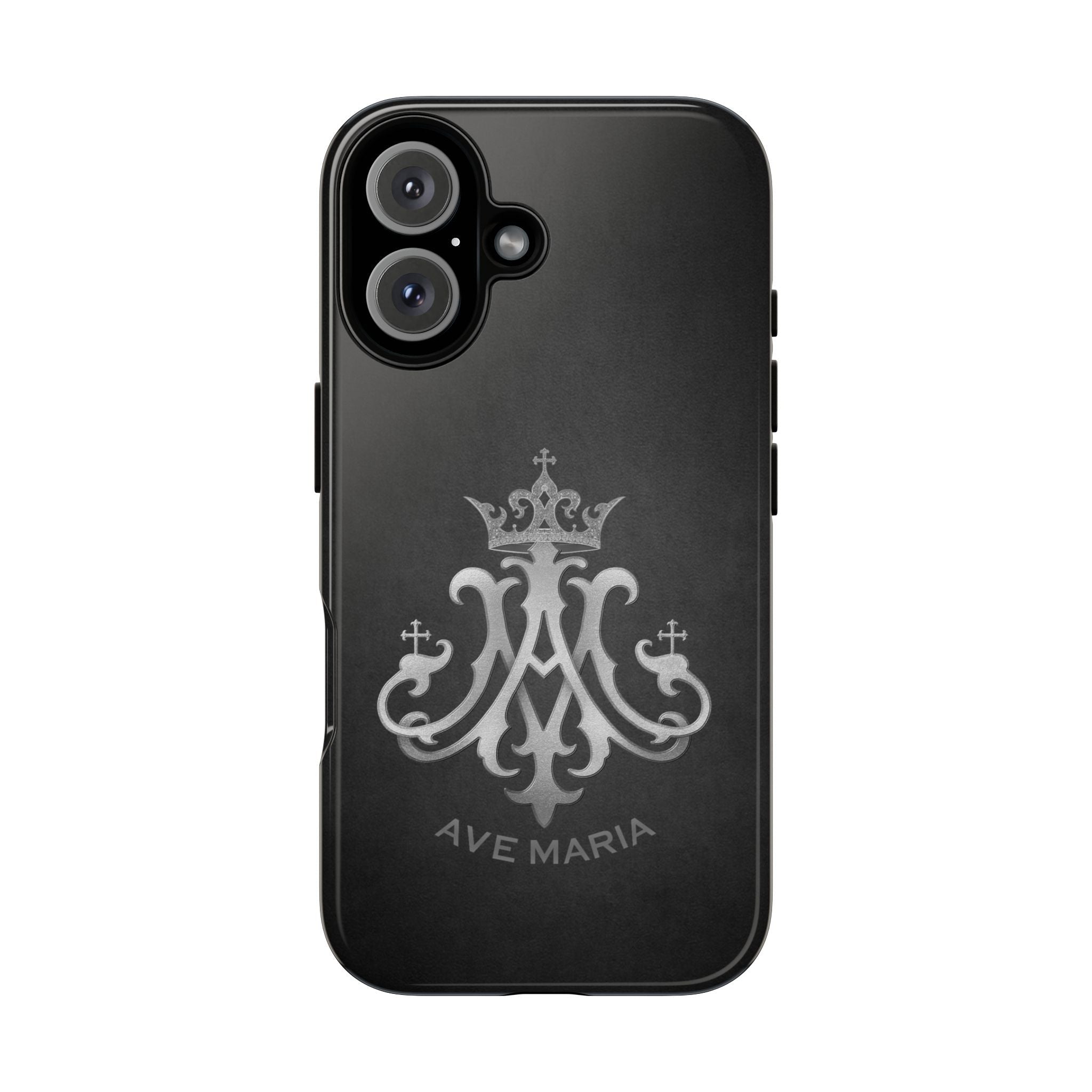 Ave Maria Hard Phone Case (Charcoal) - Venxara