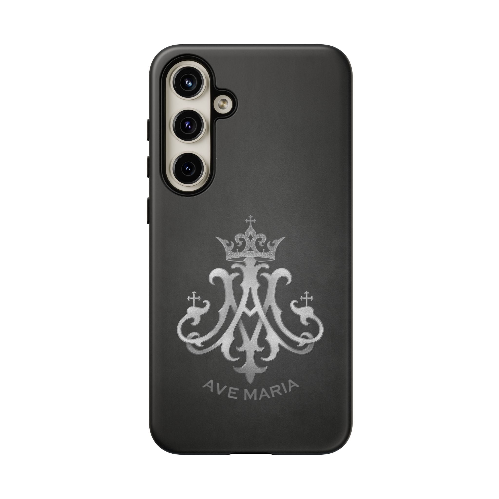 Ave Maria Hard Phone Case (Charcoal) - Venxara