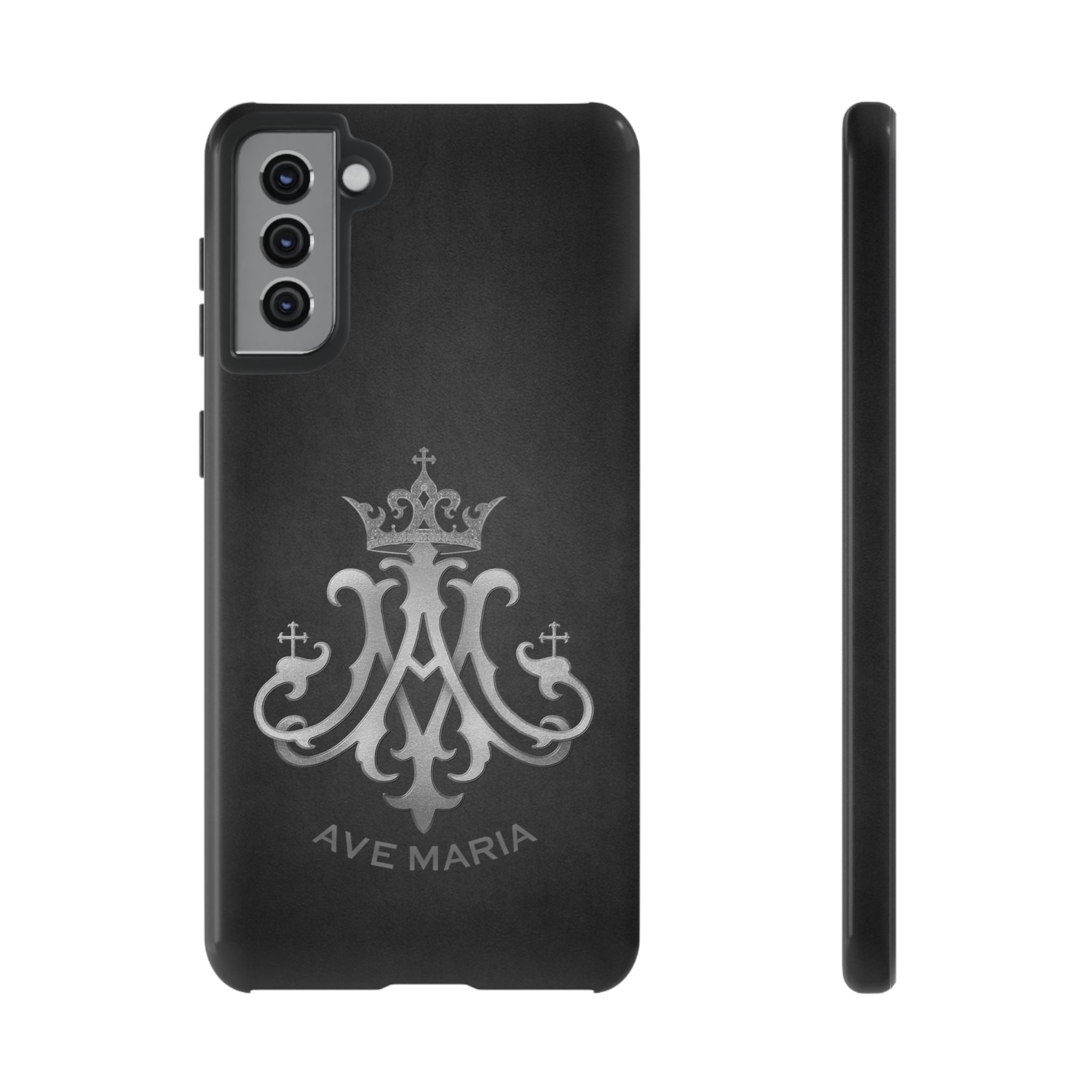 Ave Maria Hard Phone Case (Charcoal) - Venxara
