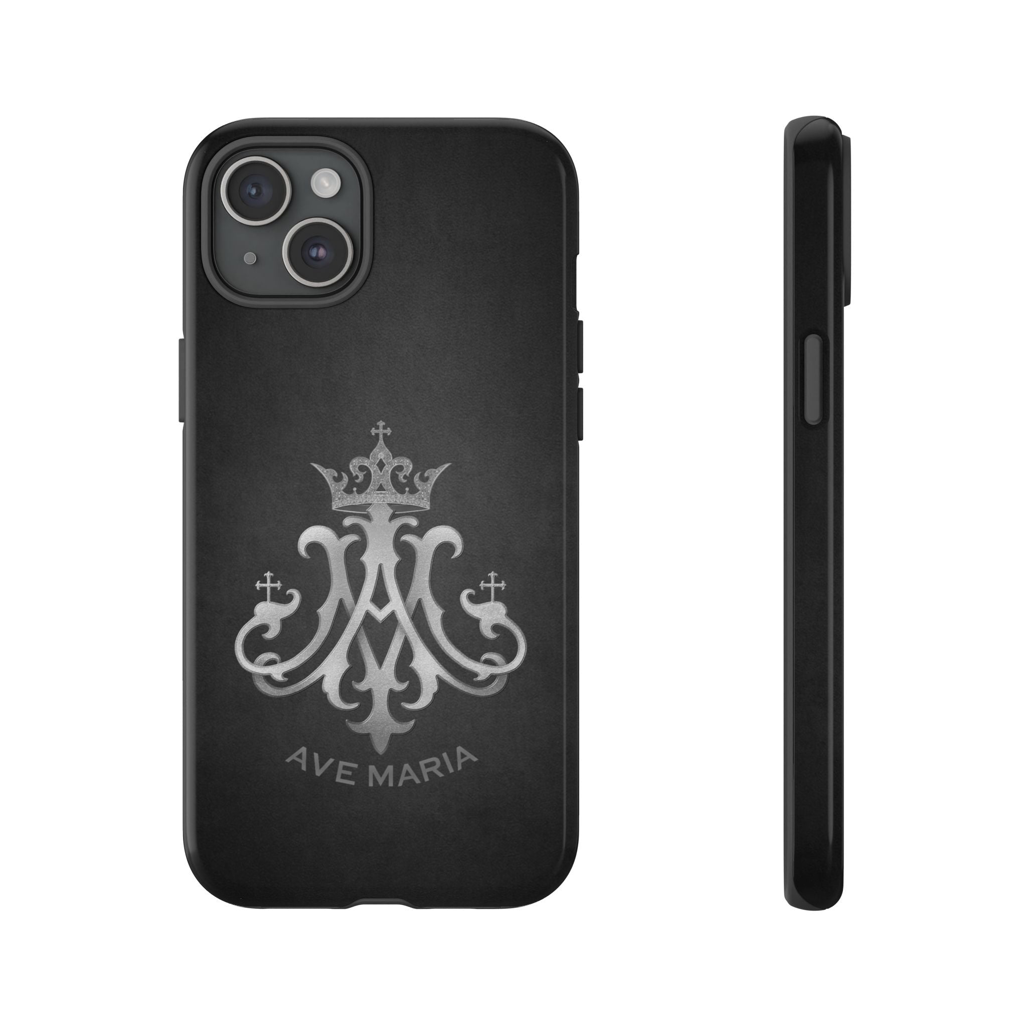 Ave Maria Hard Phone Case (Charcoal) - Venxara