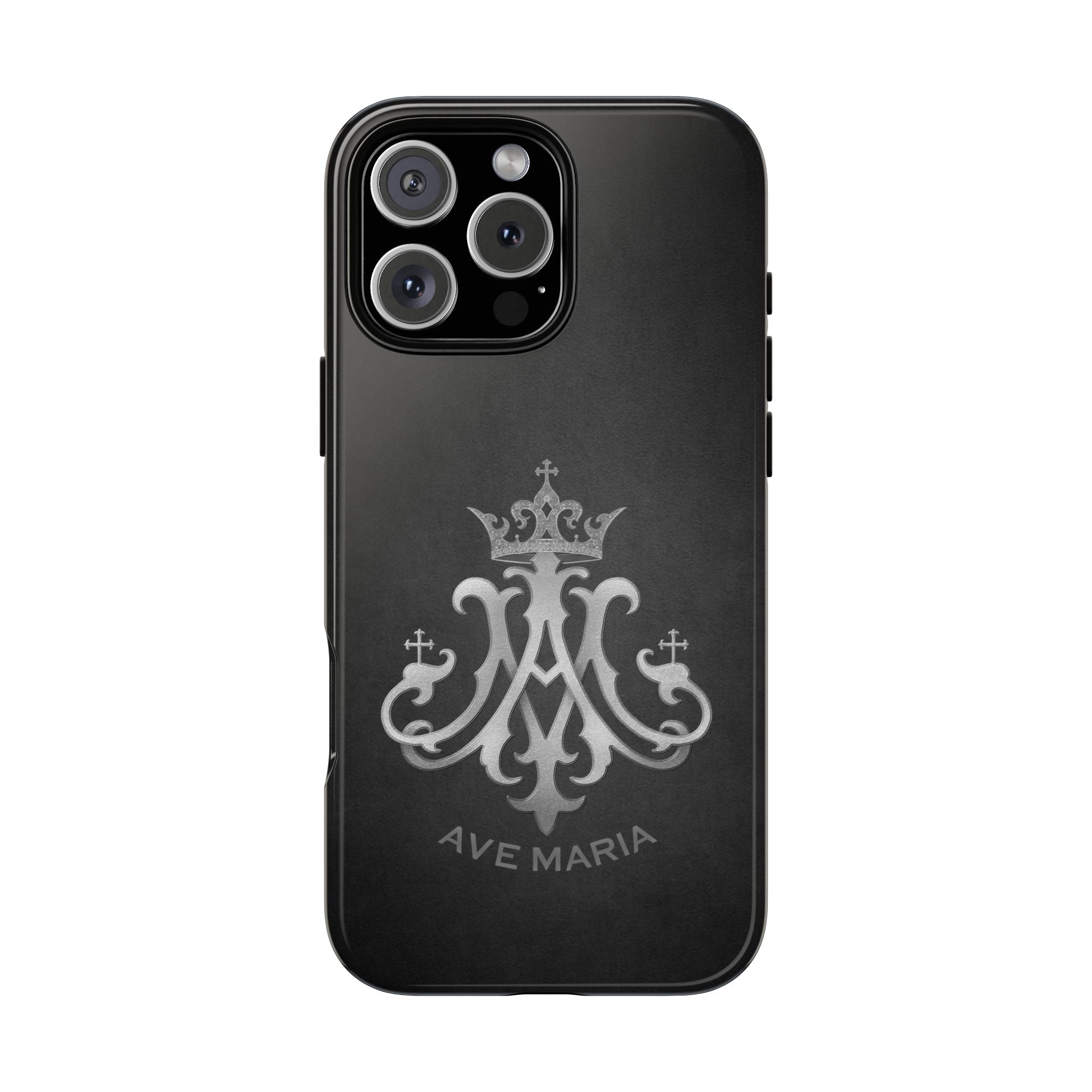 Ave Maria Hard Phone Case (Charcoal) - Venxara
