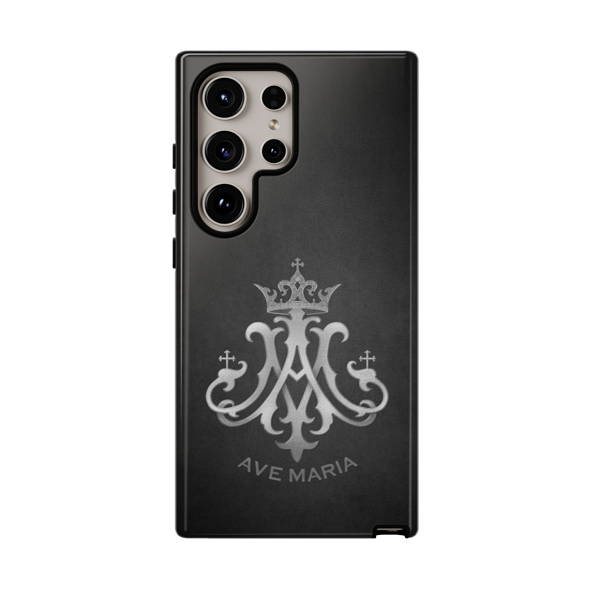 Ave Maria Hard Phone Case (Charcoal) - Venxara