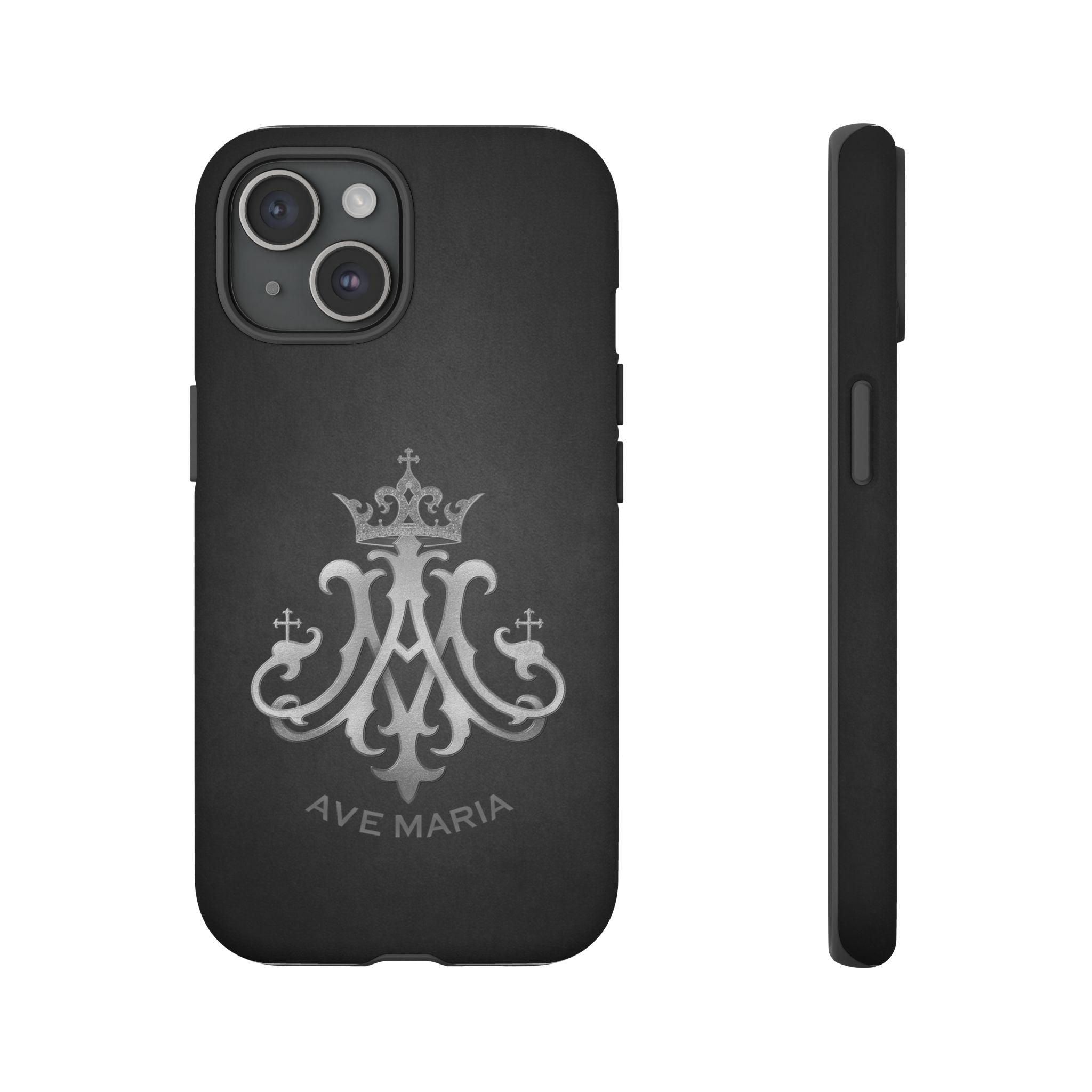 Ave Maria Hard Phone Case (Charcoal) - Venxara