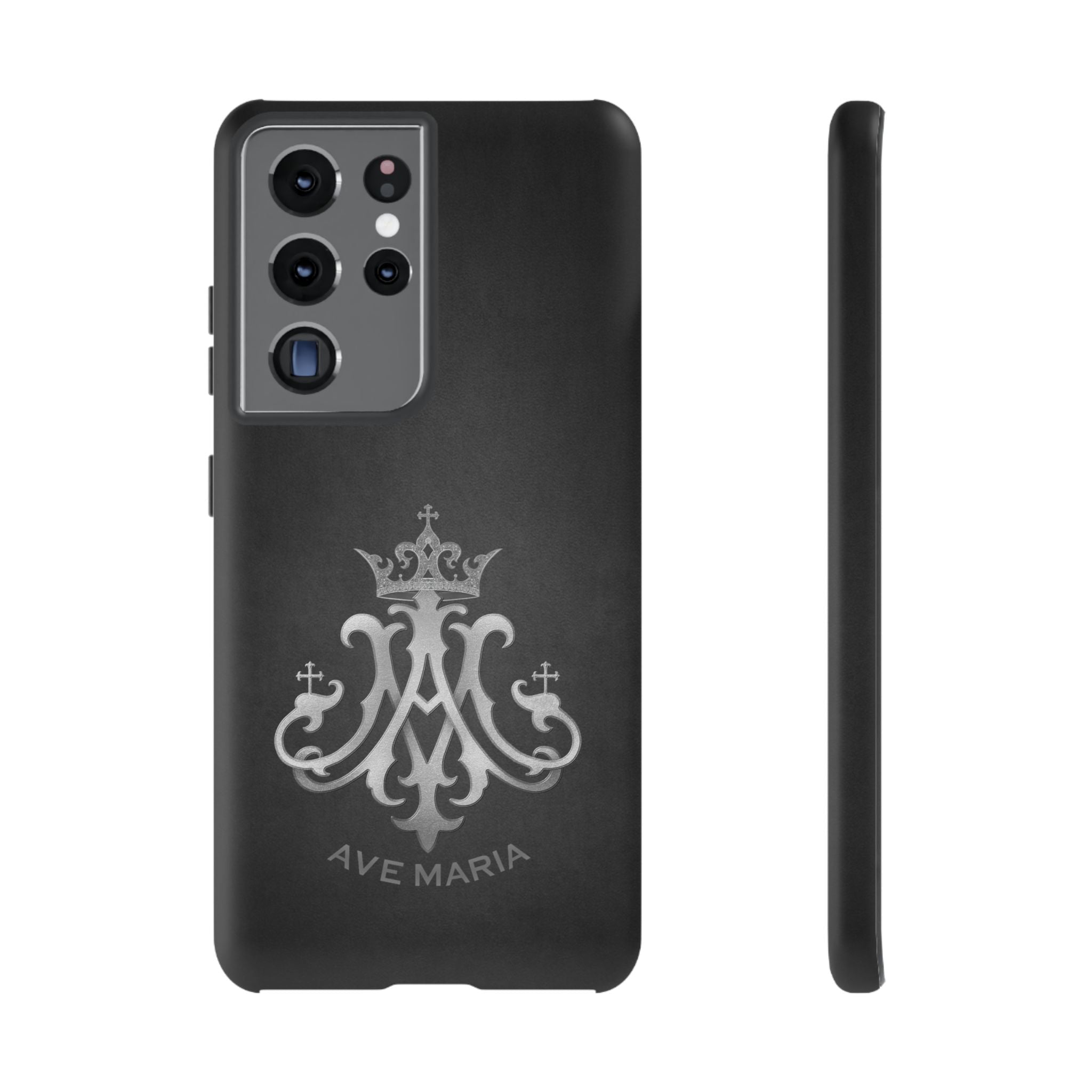 Ave Maria Hard Phone Case (Charcoal) - Venxara