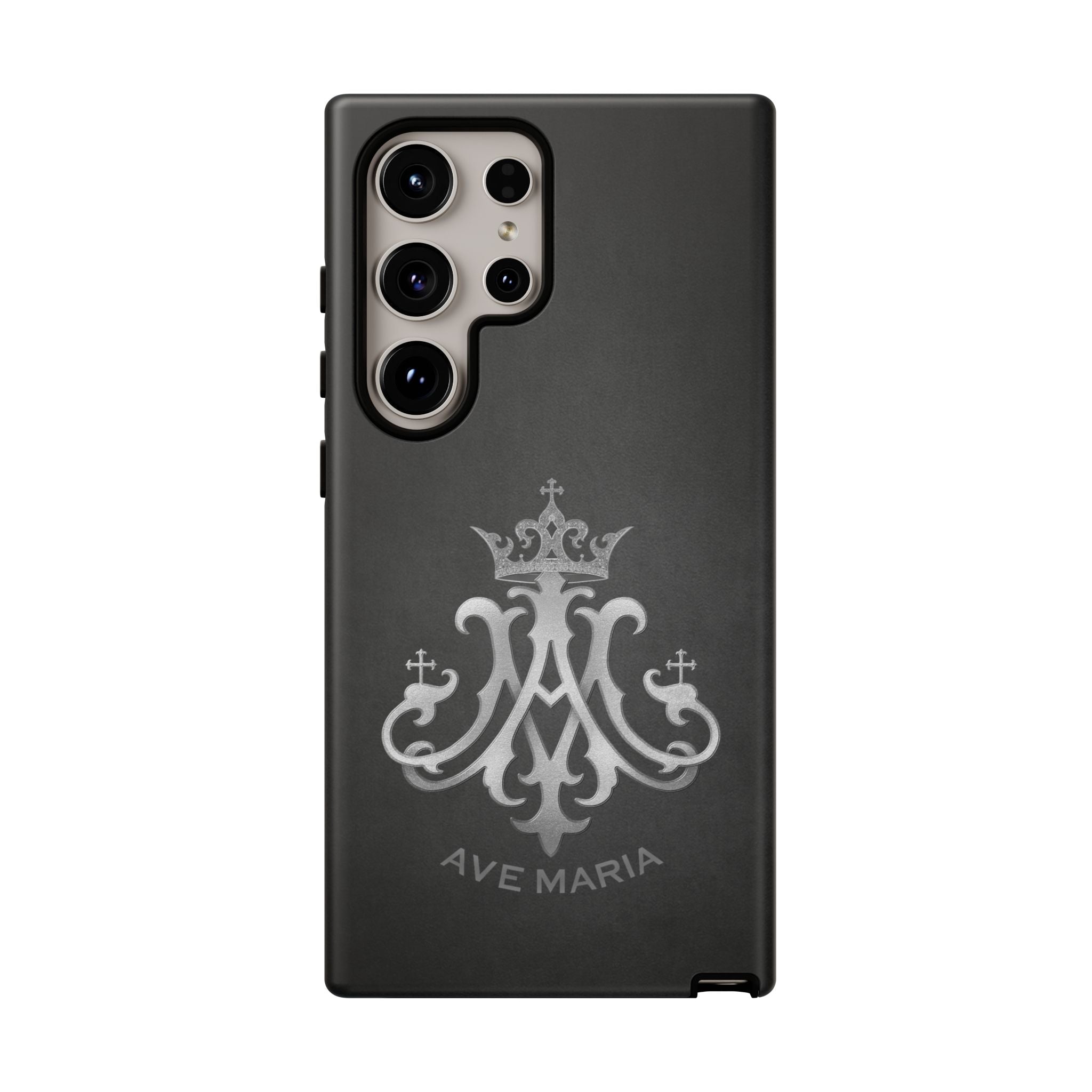 Ave Maria Hard Phone Case (Charcoal) - Venxara