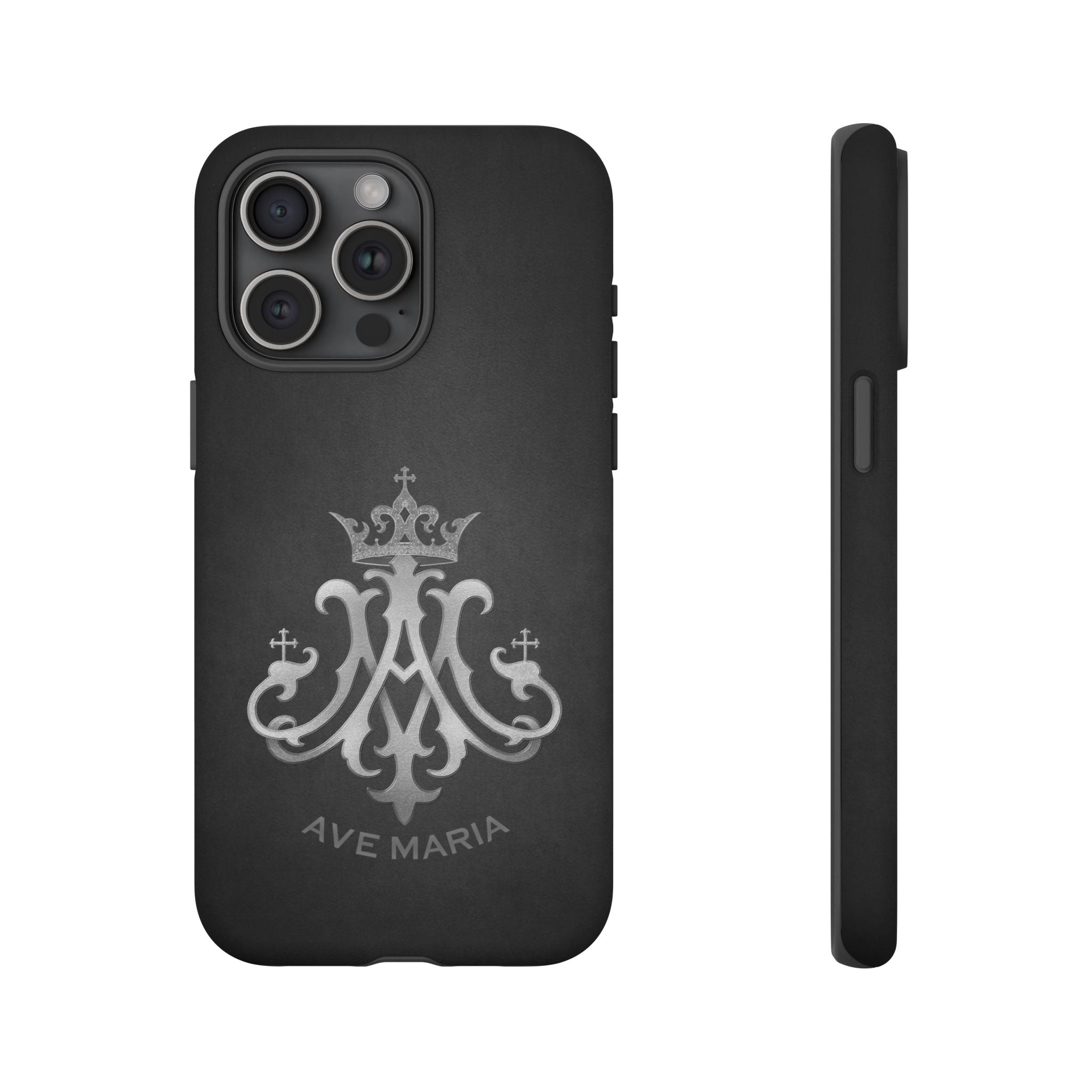 Ave Maria Hard Phone Case (Charcoal) - Venxara
