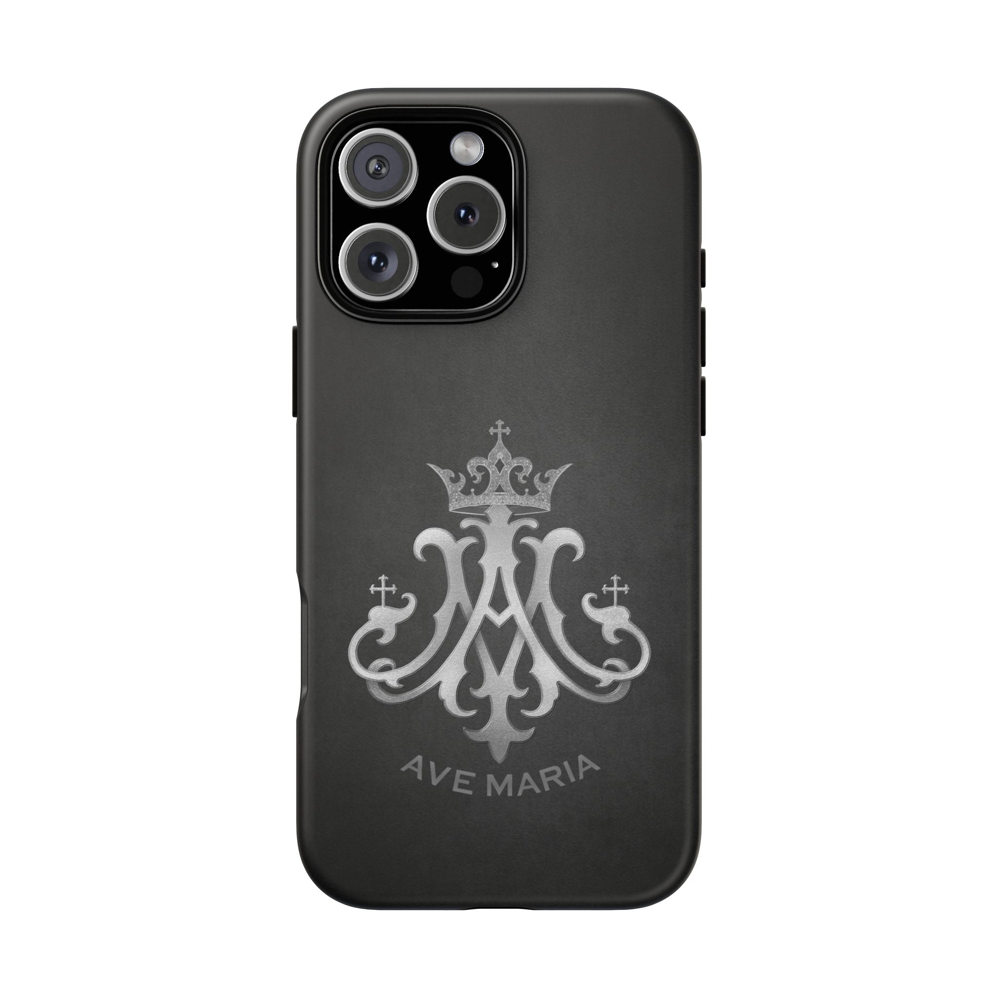 Ave Maria Hard Phone Case (Charcoal) - Venxara