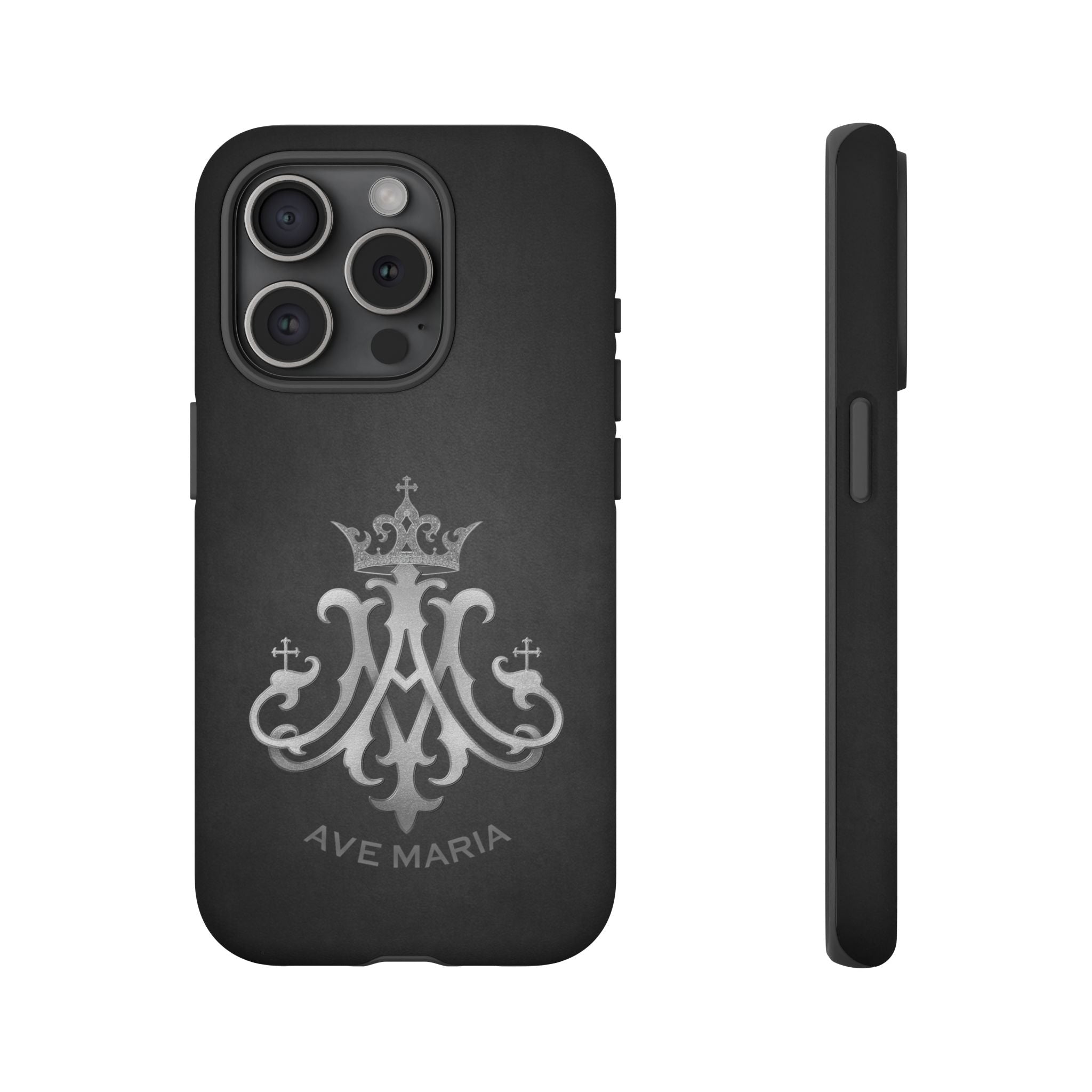 Ave Maria Hard Phone Case (Charcoal) - Venxara