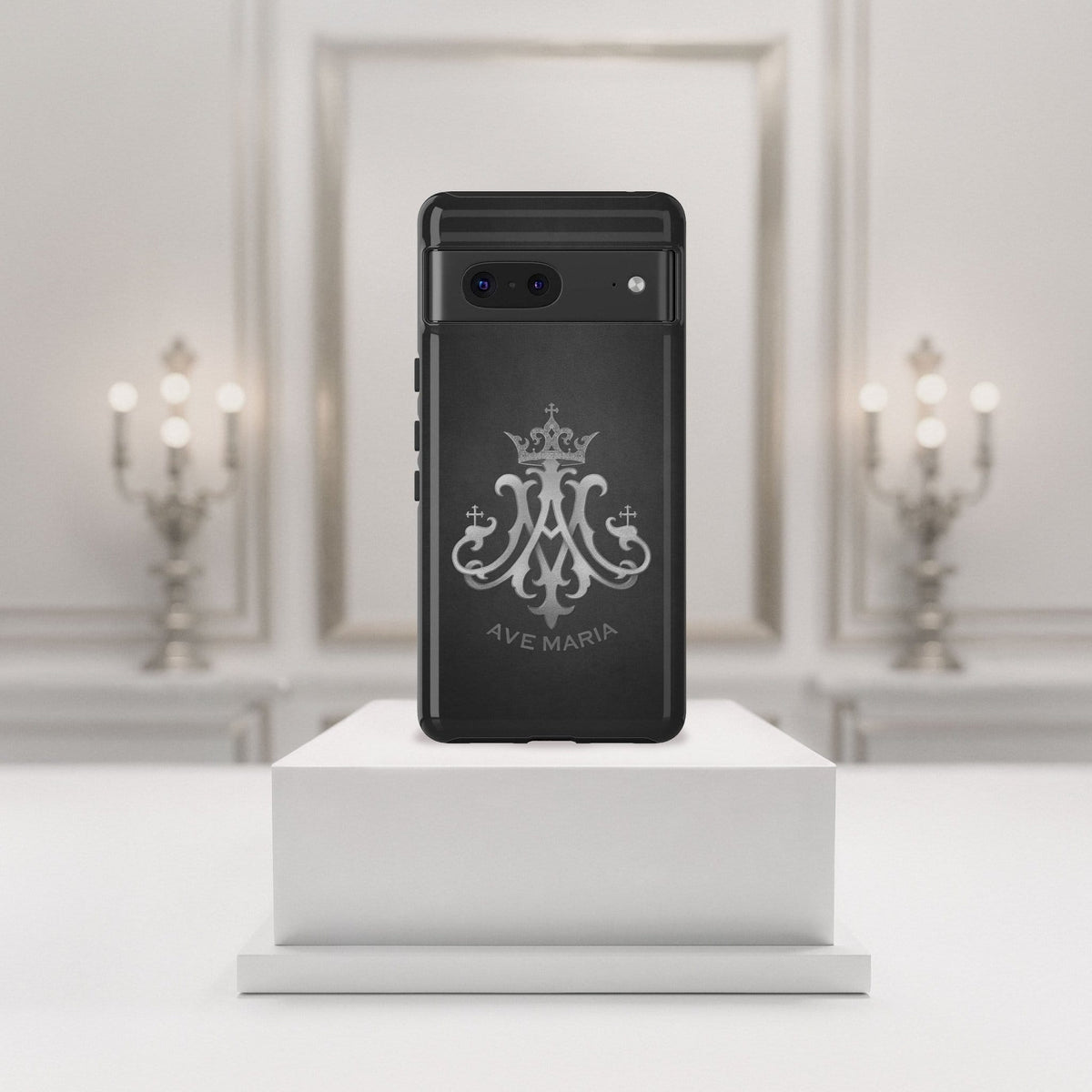 Ave Maria Hard Phone Case (Charcoal) Copyright VENXARA