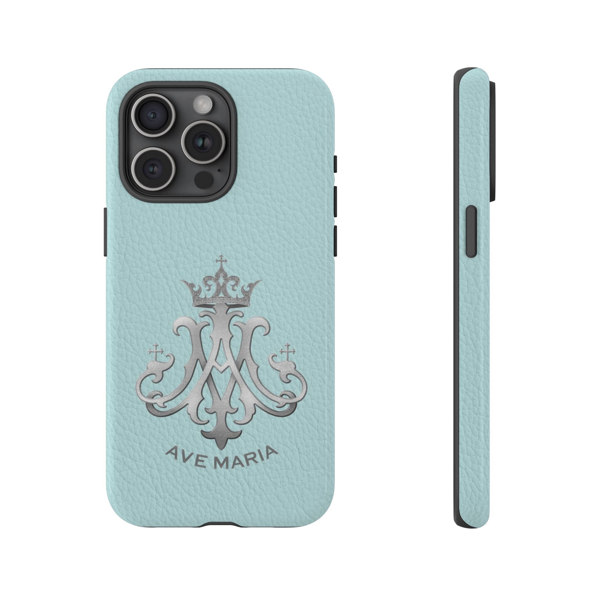 Ave Maria Hard Phone Case (Heavenly Blue) - Venxara