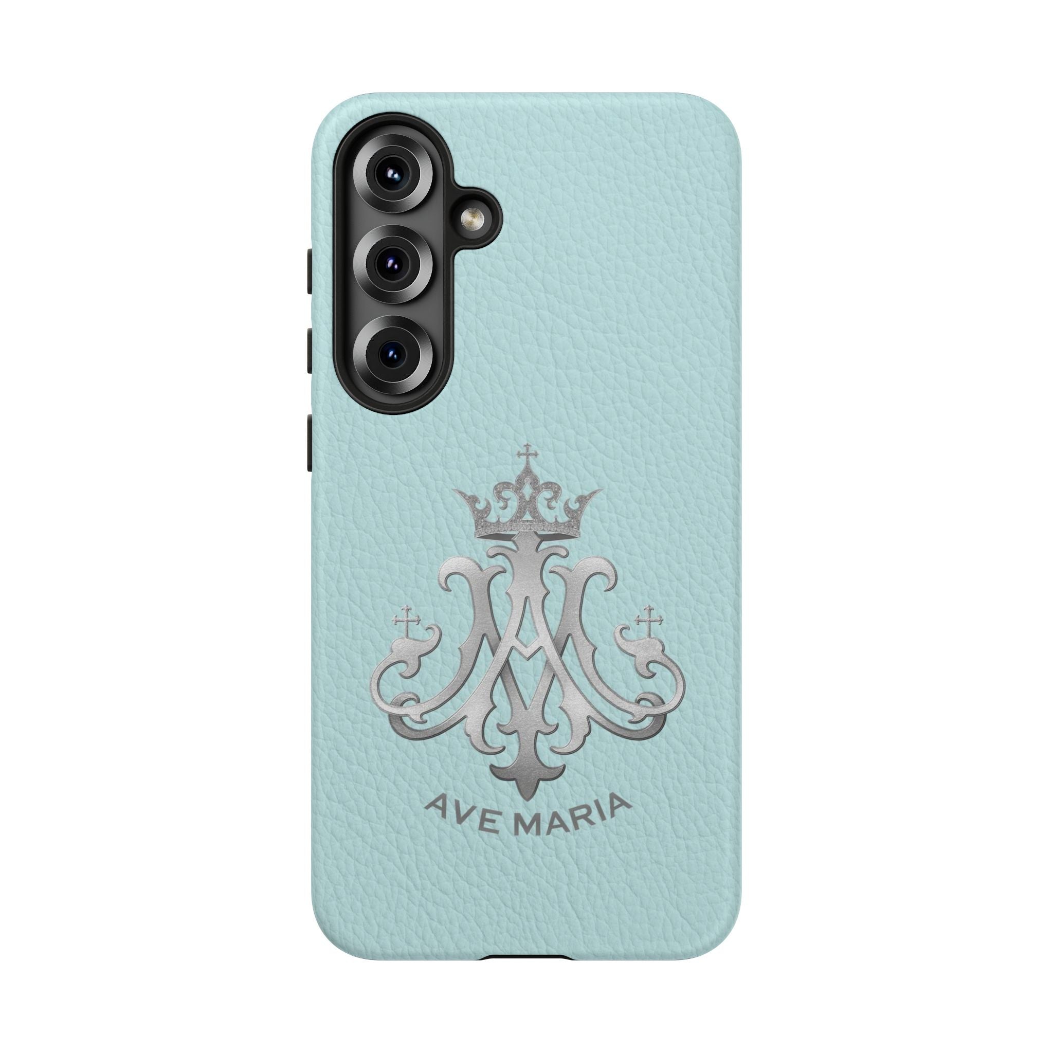 Ave Maria Hard Phone Case (Heavenly Blue) - Venxara