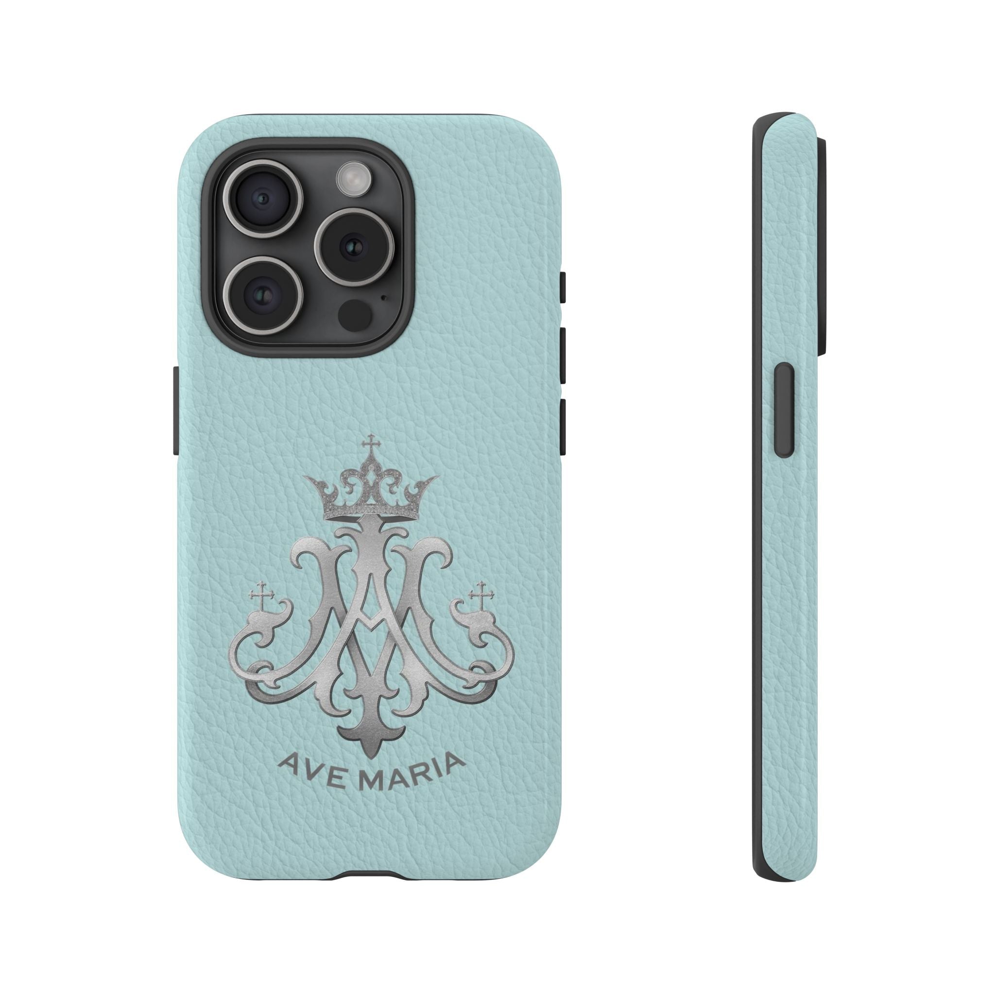 Ave Maria Hard Phone Case (Heavenly Blue) - Venxara