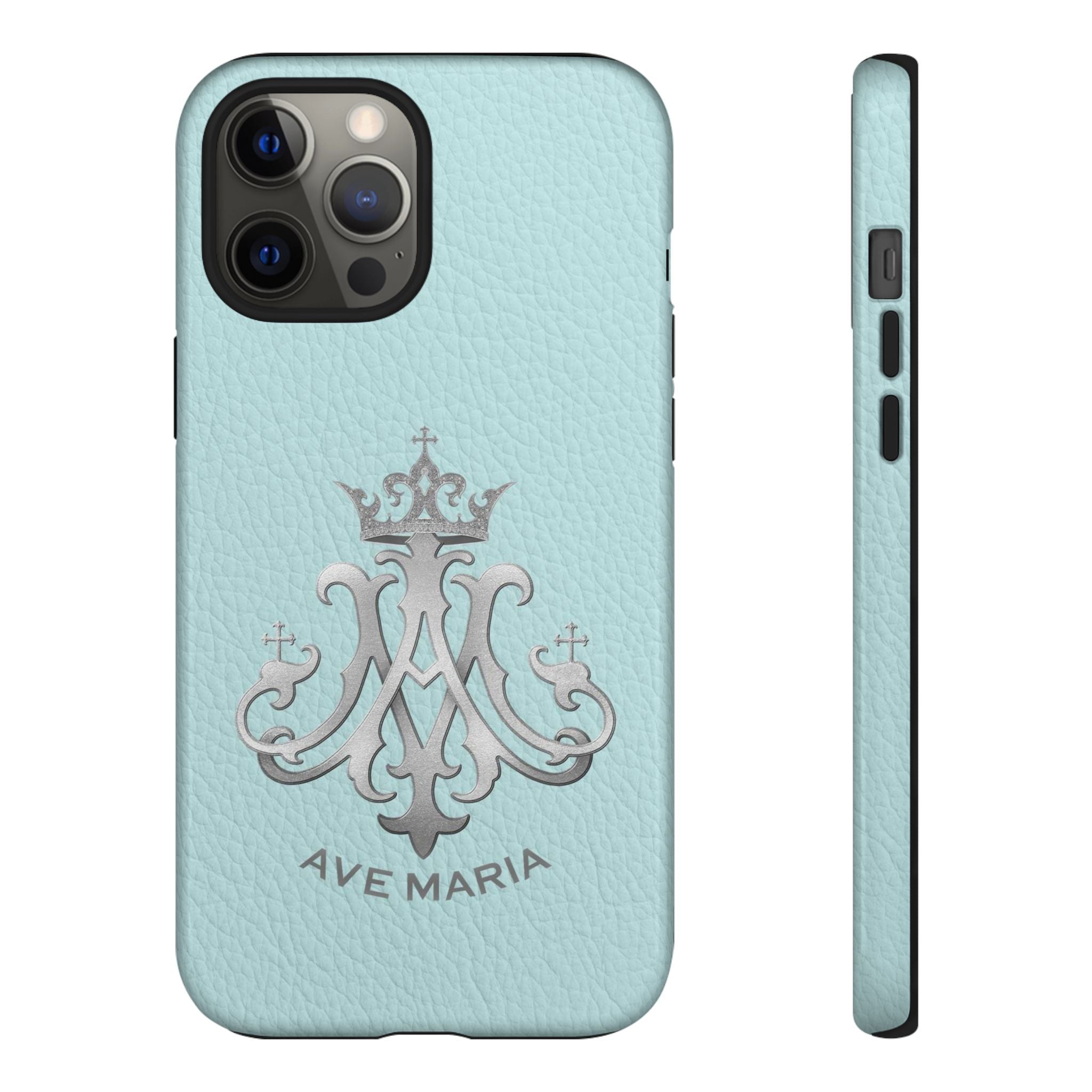 Ave Maria Hard Phone Case (Heavenly Blue) - Venxara