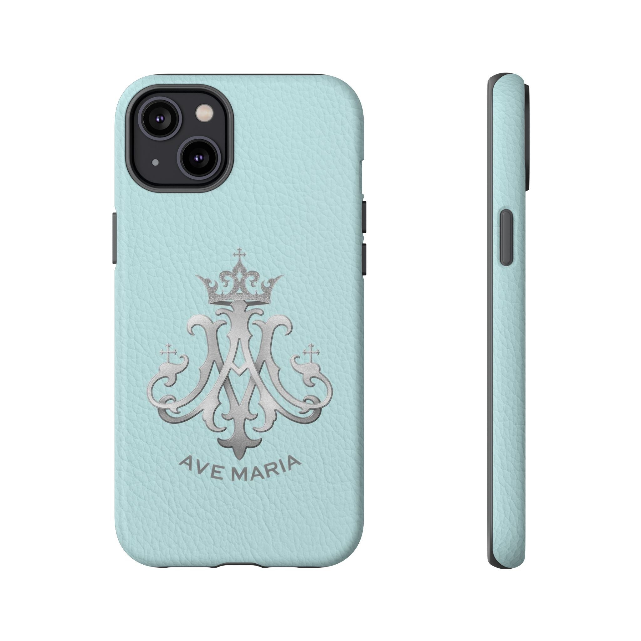 Ave Maria Hard Phone Case (Heavenly Blue) - Venxara