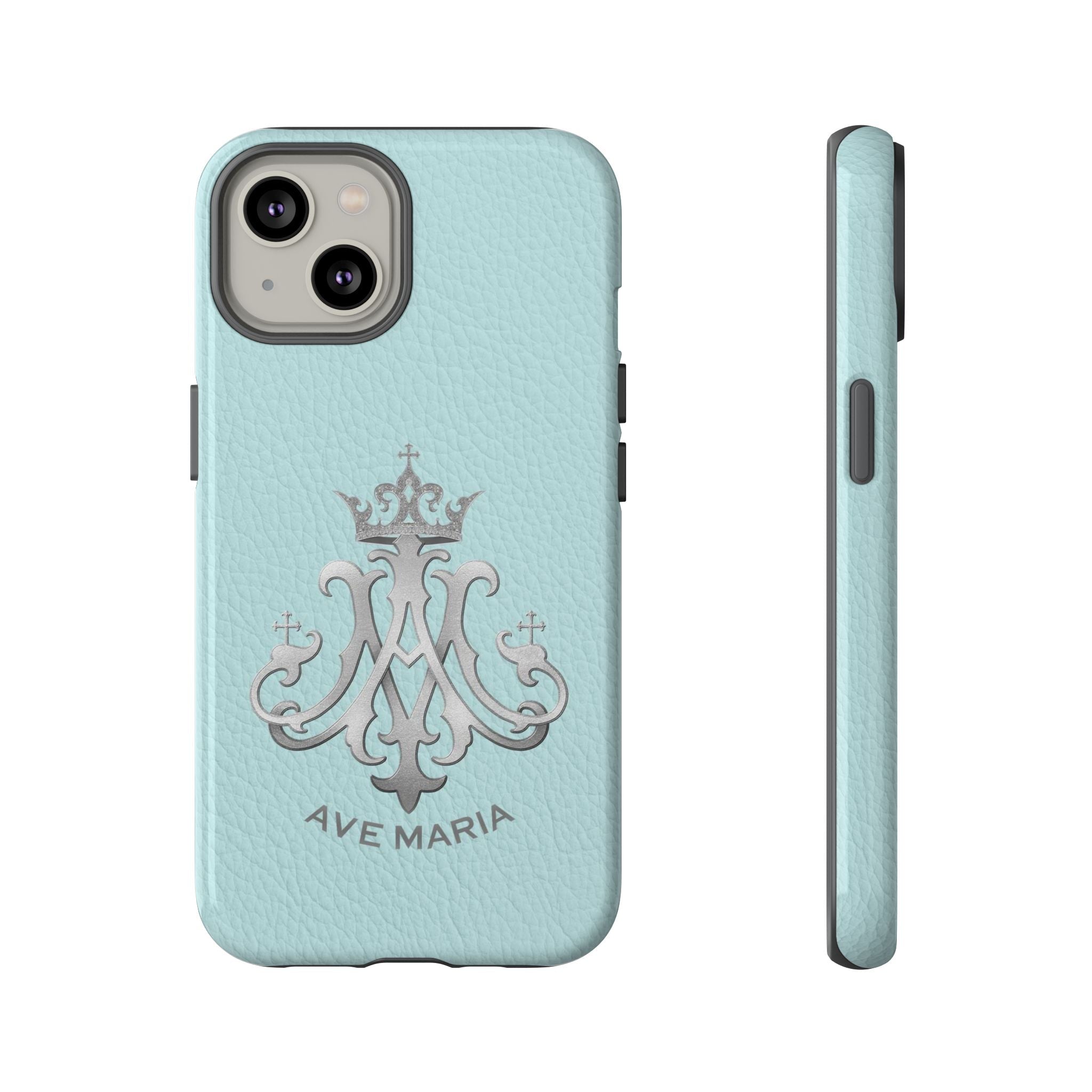Ave Maria Hard Phone Case (Heavenly Blue) - Venxara