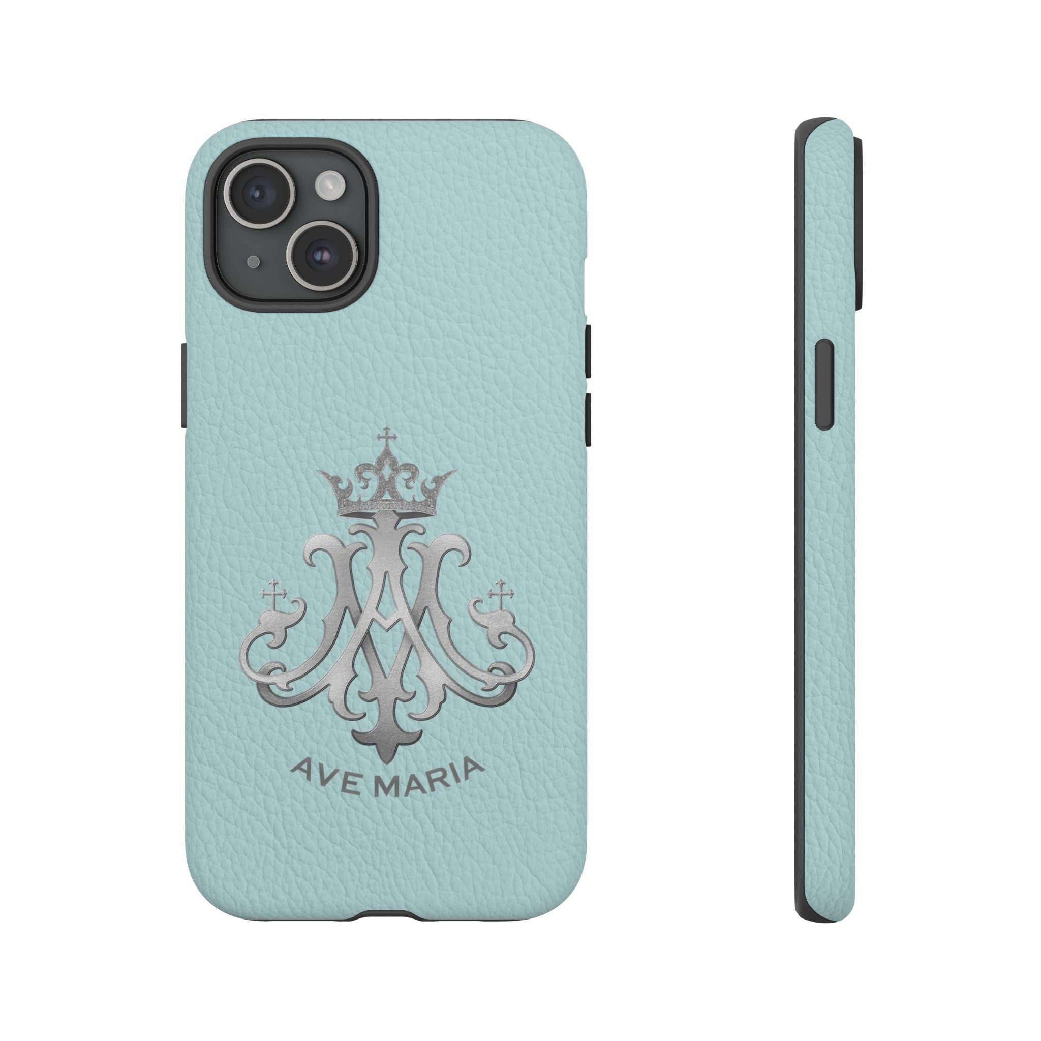 Ave Maria Hard Phone Case (Heavenly Blue) - Venxara