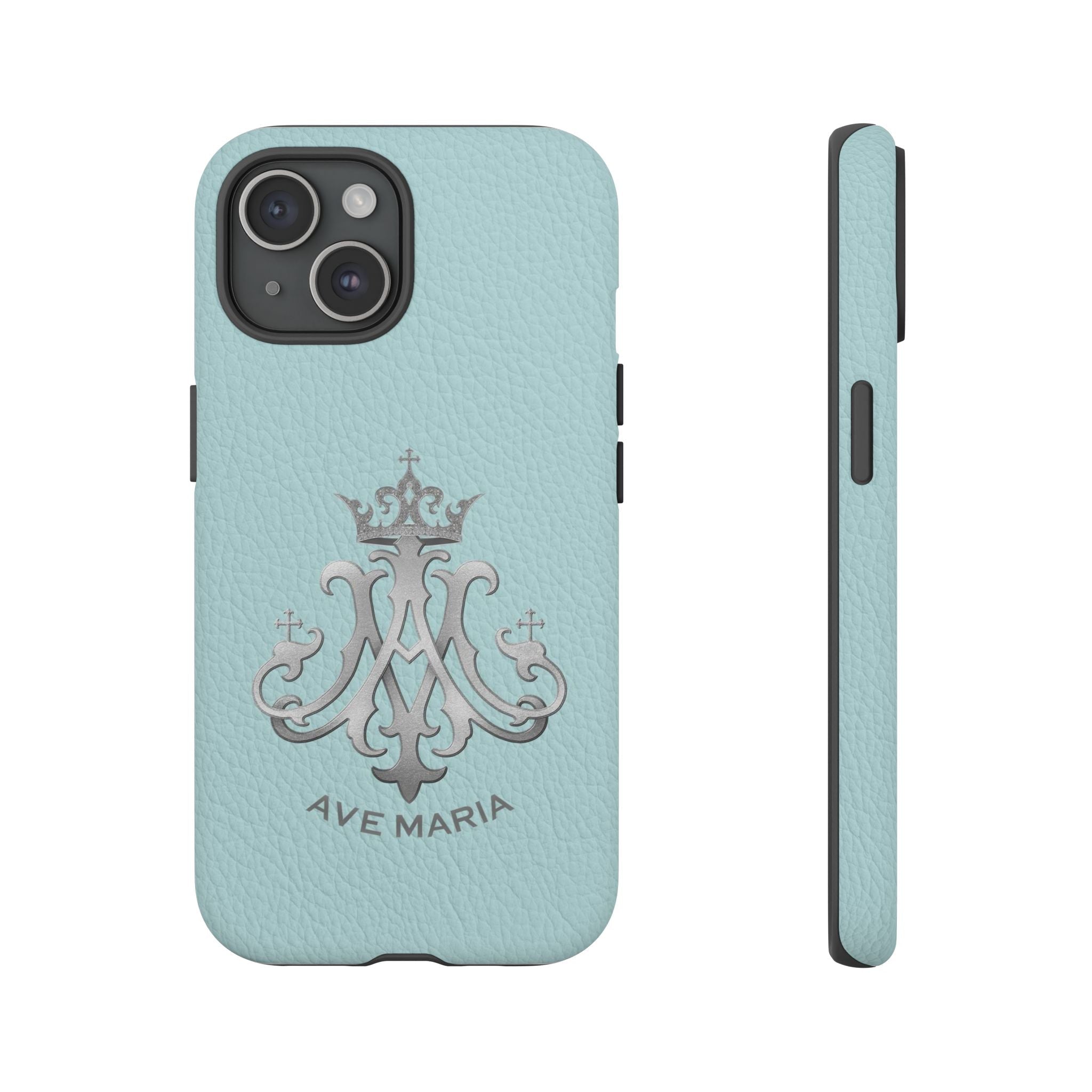 Ave Maria Hard Phone Case (Heavenly Blue) - Venxara
