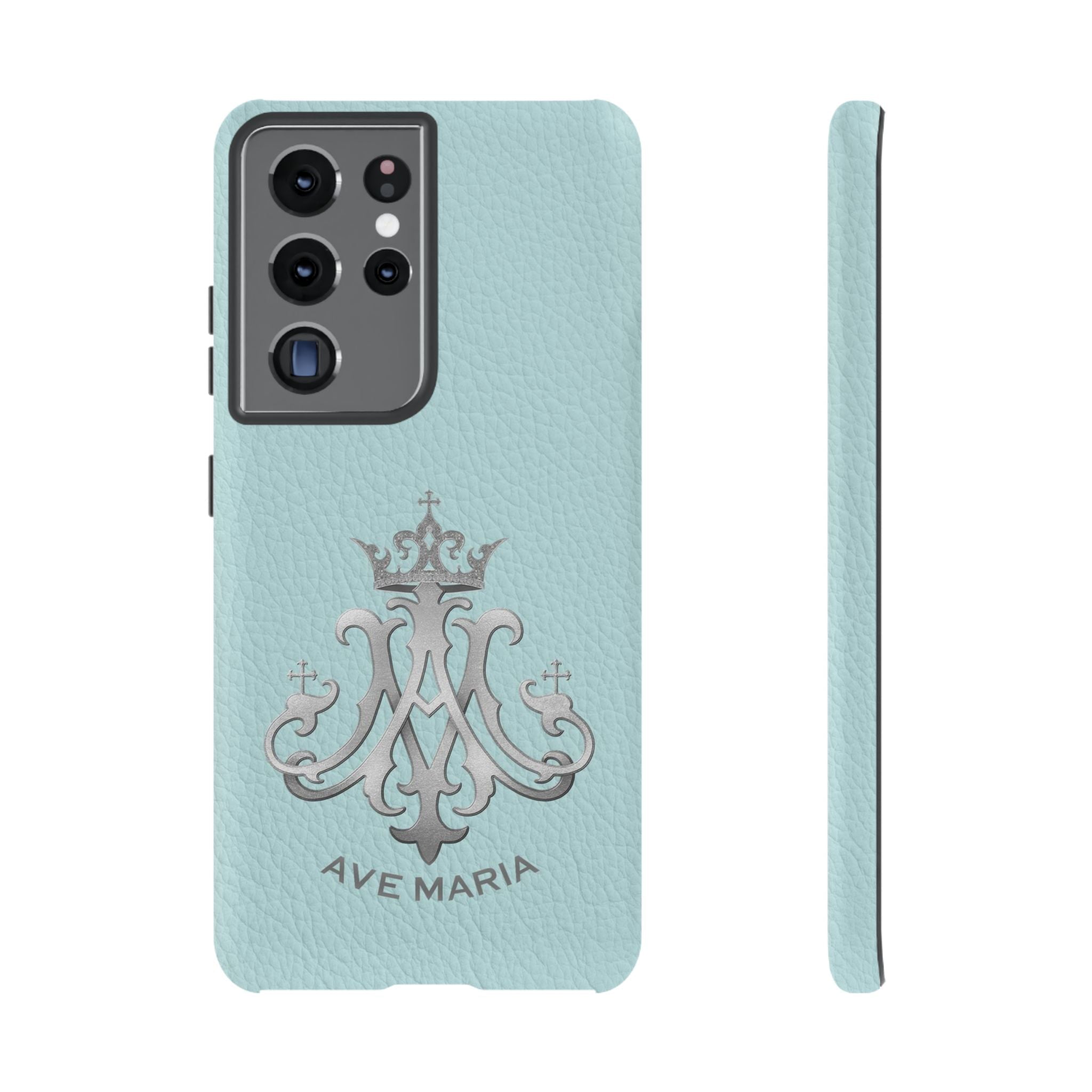 Ave Maria Hard Phone Case (Heavenly Blue) - Venxara