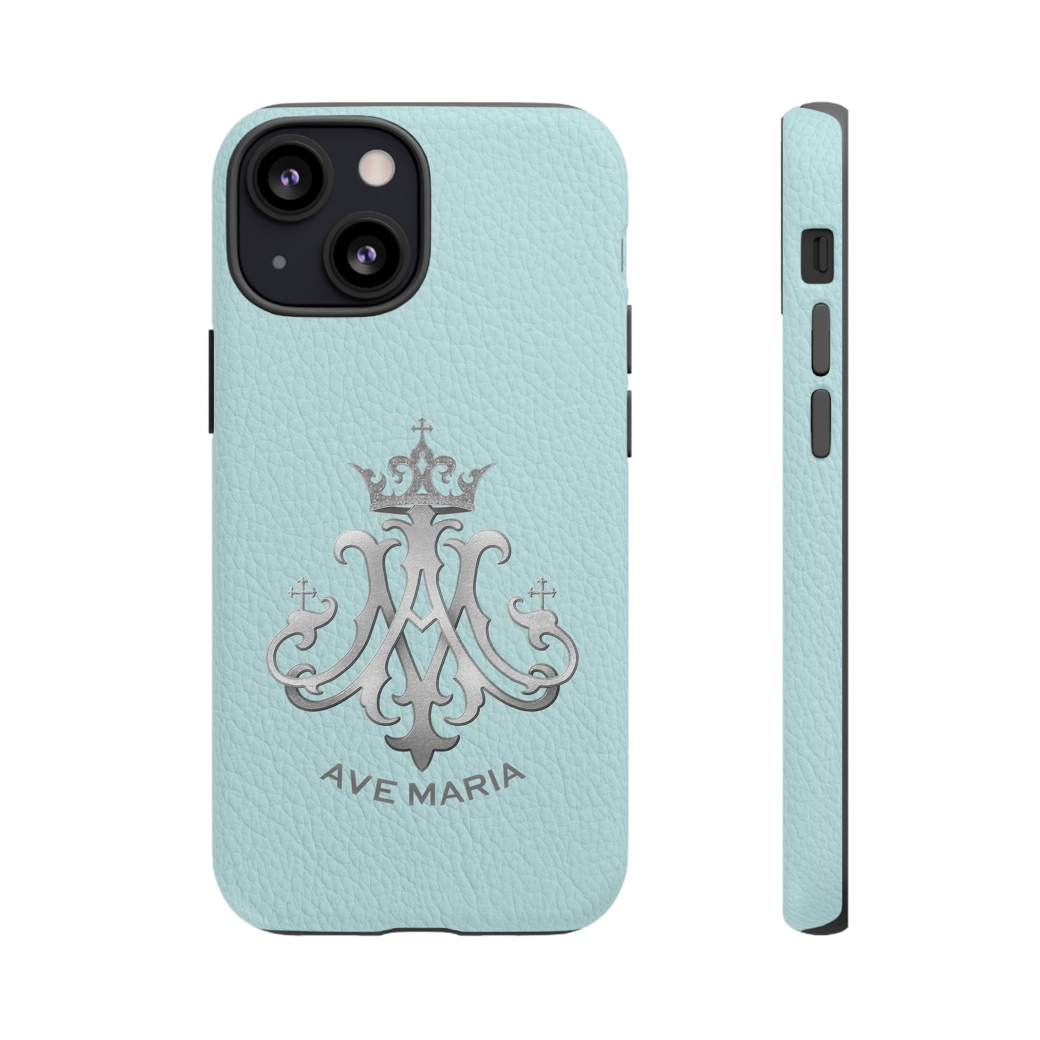 Ave Maria Hard Phone Case (Heavenly Blue) - Venxara