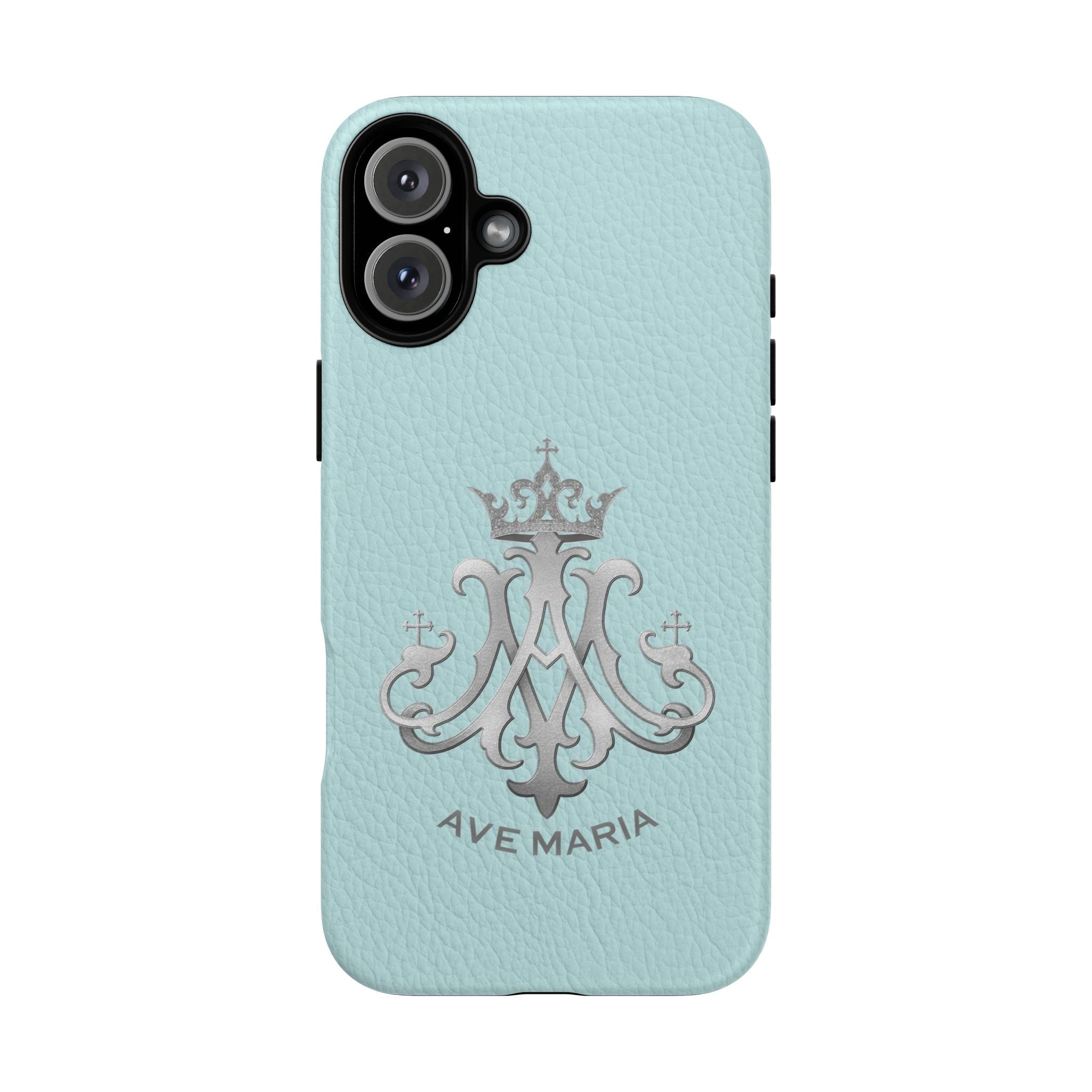 Ave Maria Hard Phone Case (Heavenly Blue) - Venxara