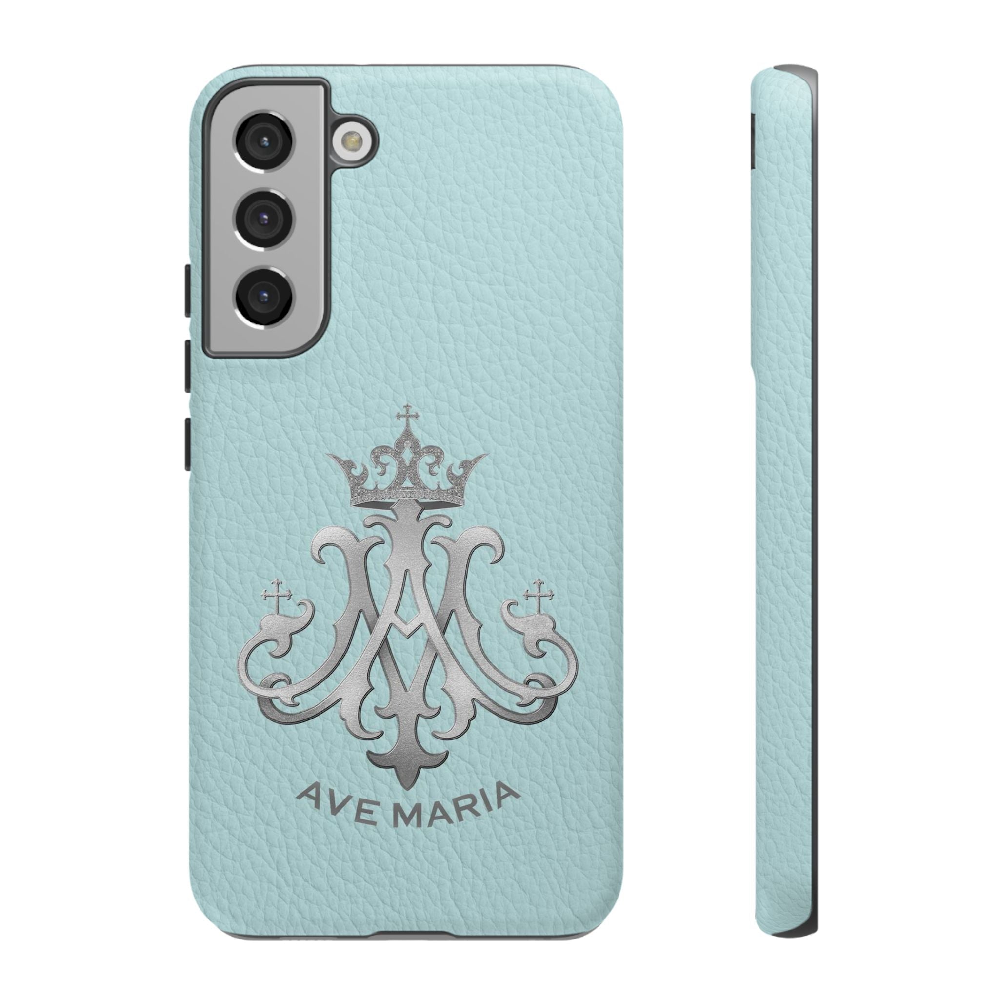 Ave Maria Hard Phone Case (Heavenly Blue) - Venxara