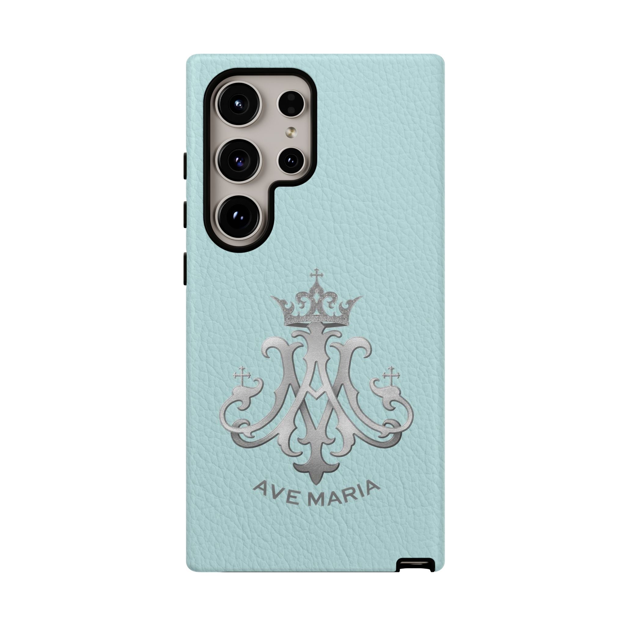 Ave Maria Hard Phone Case (Heavenly Blue) - Venxara