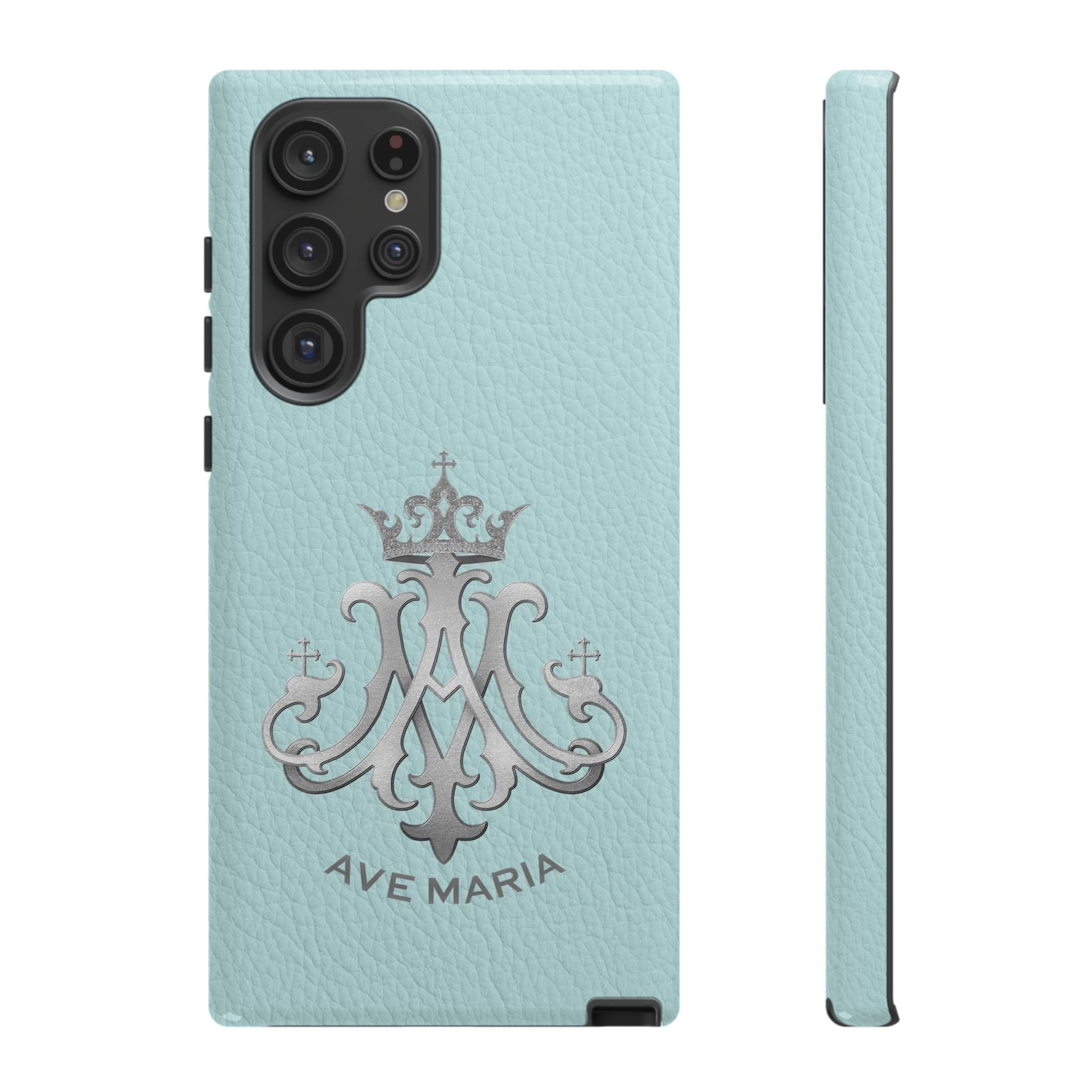 Ave Maria Hard Phone Case (Heavenly Blue) - Venxara