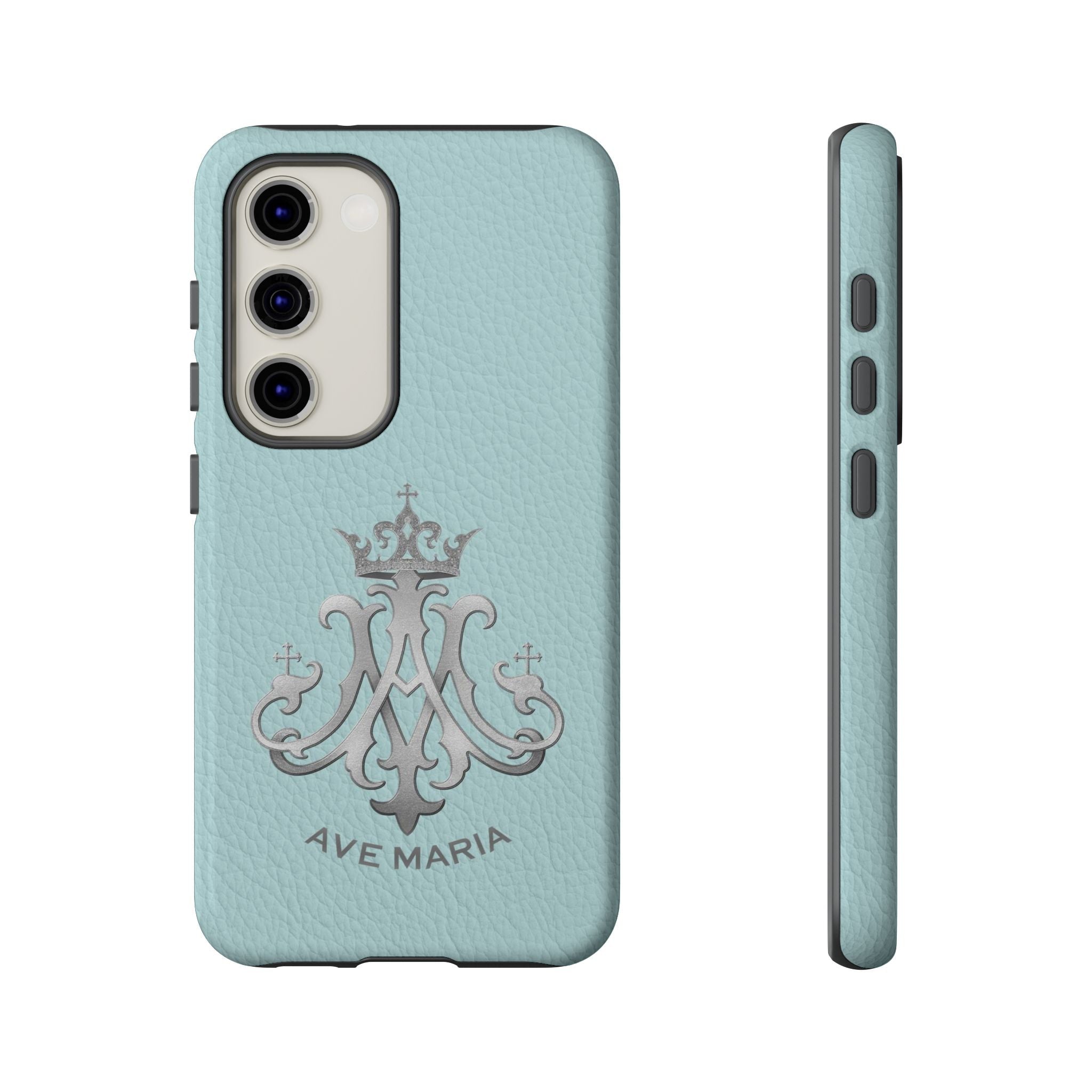 Ave Maria Hard Phone Case (Heavenly Blue) - Venxara