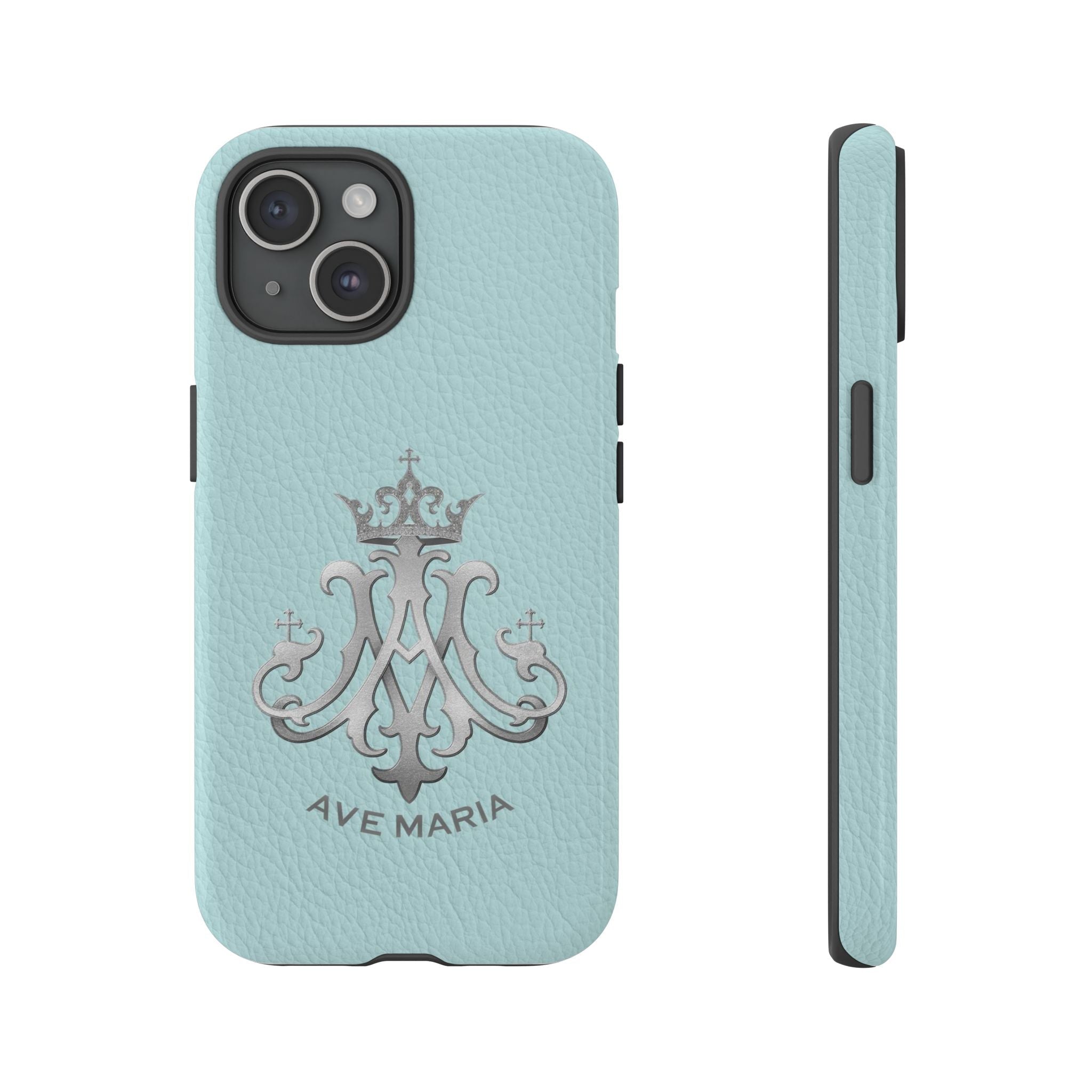 Ave Maria Hard Phone Case (Heavenly Blue) - Venxara