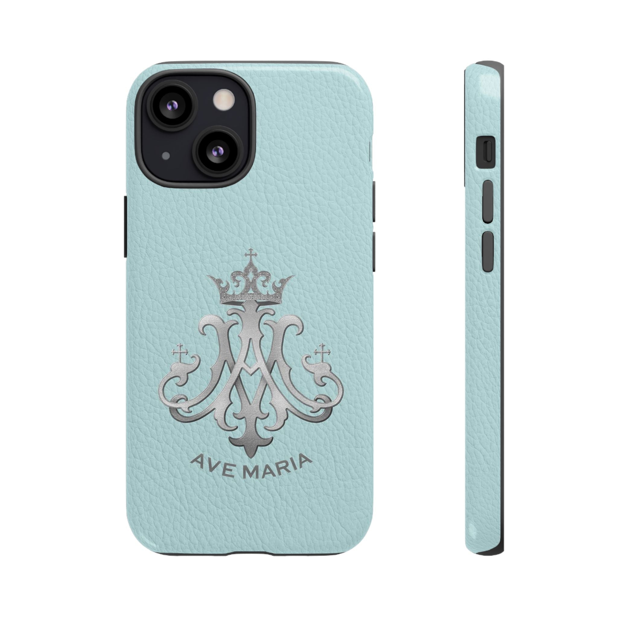 Ave Maria Hard Phone Case (Heavenly Blue) - Venxara