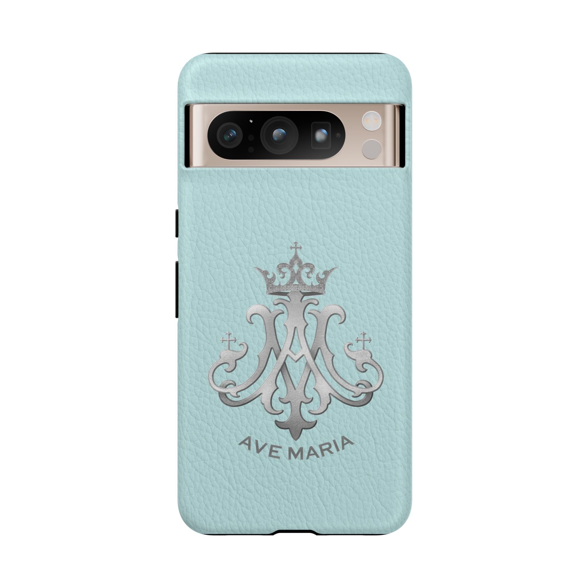 Ave Maria Hard Phone Case (Heavenly Blue) - Venxara