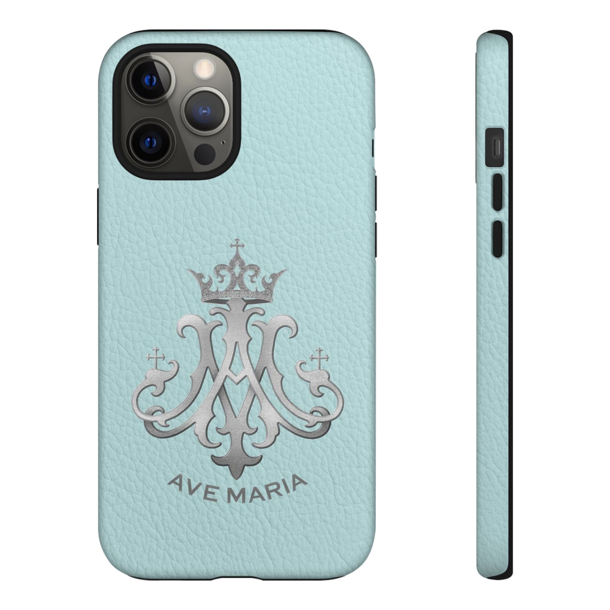 Ave Maria Hard Phone Case (Heavenly Blue) - Venxara