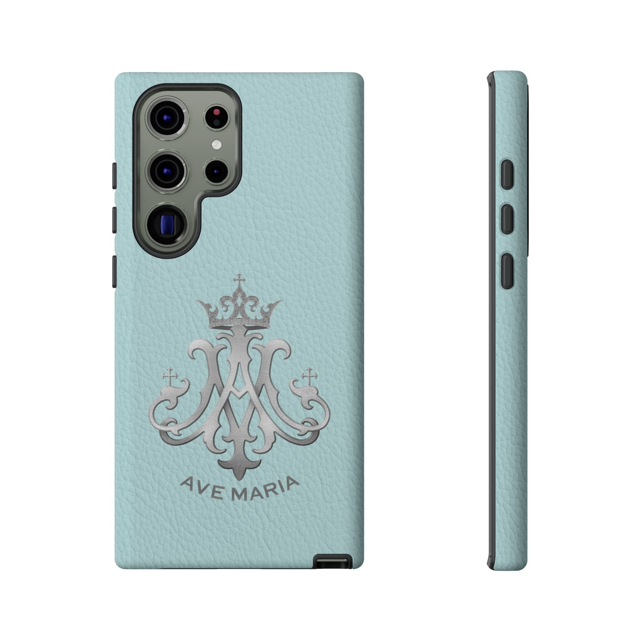Ave Maria Hard Phone Case (Heavenly Blue) - Venxara