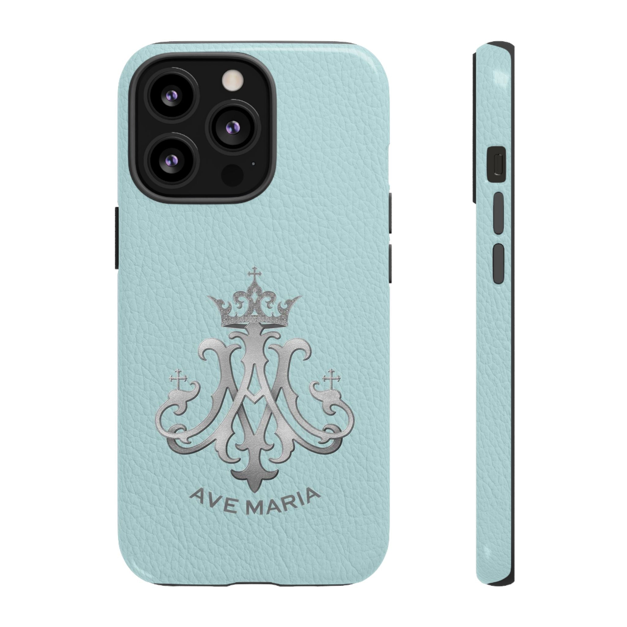 Ave Maria Hard Phone Case (Heavenly Blue) - Venxara