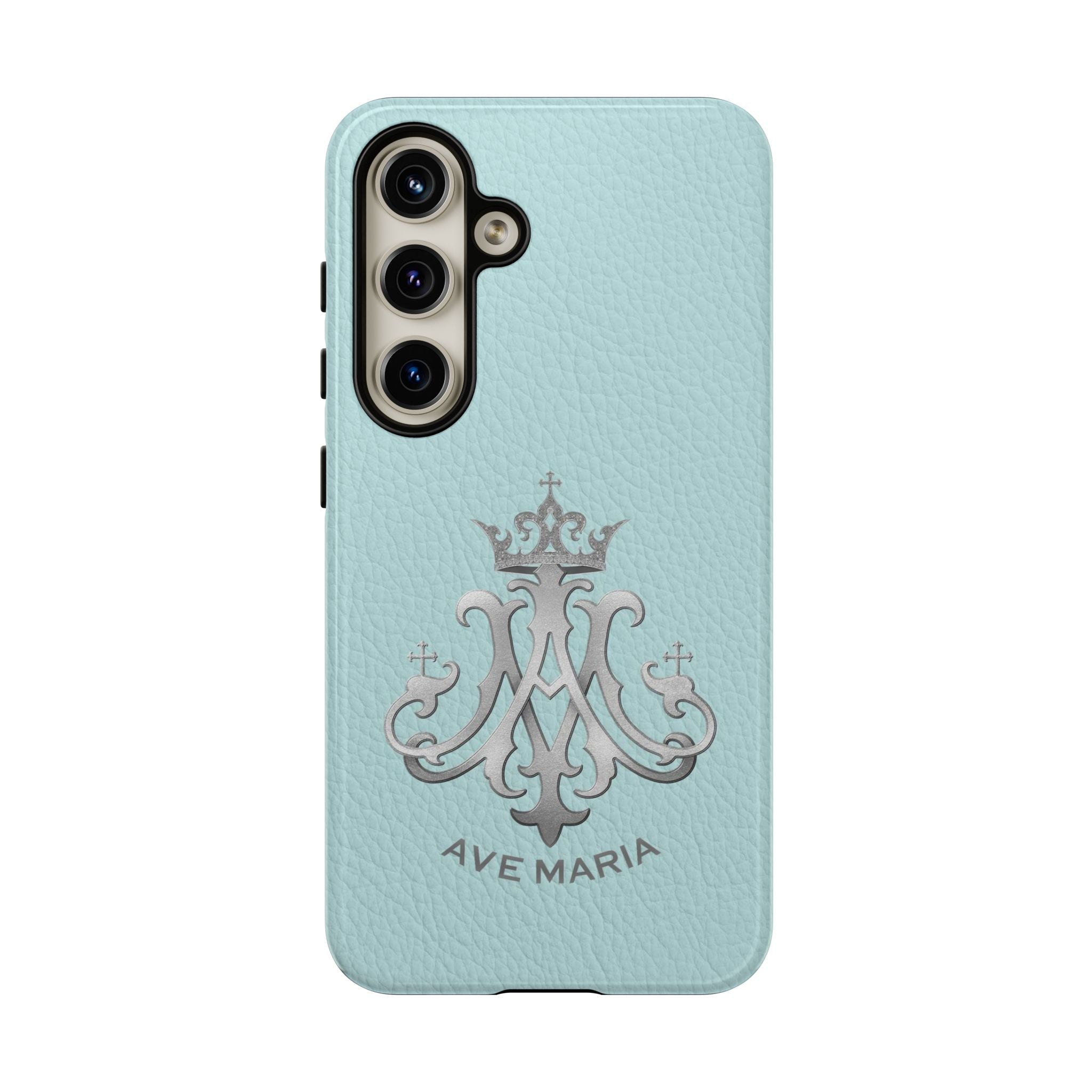 Ave Maria Hard Phone Case (Heavenly Blue) - Venxara