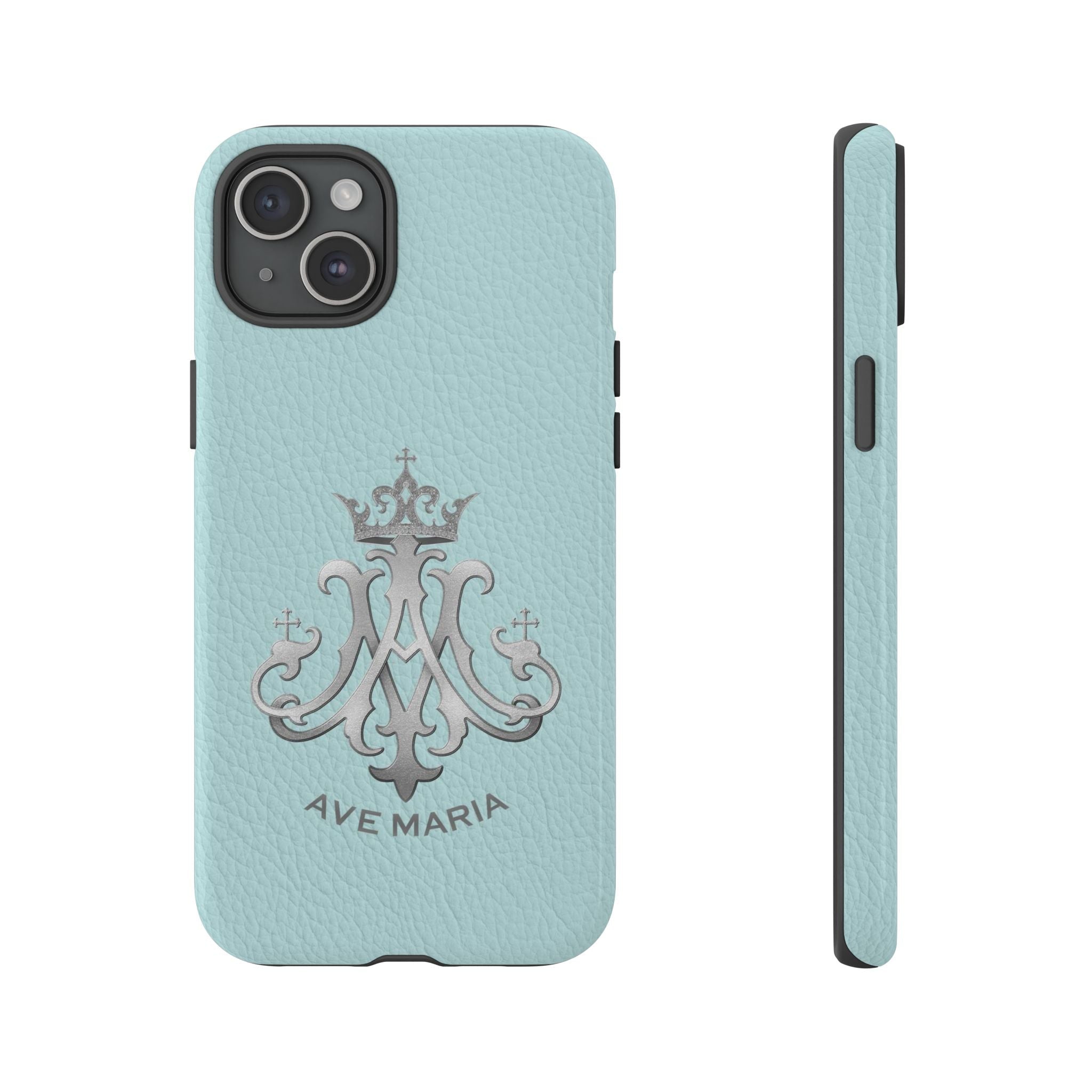 Ave Maria Hard Phone Case (Heavenly Blue) - Venxara