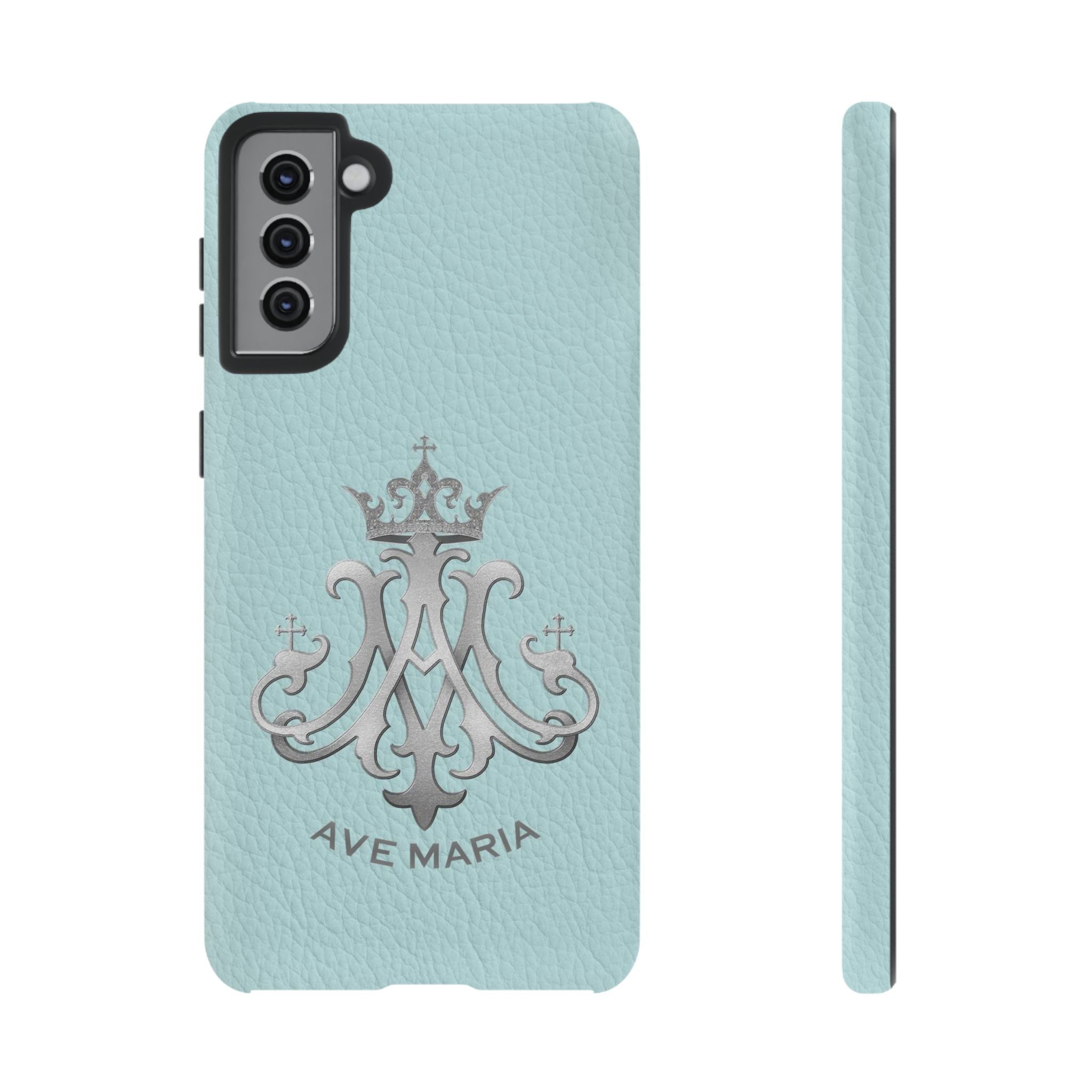 Ave Maria Hard Phone Case (Heavenly Blue) - Venxara
