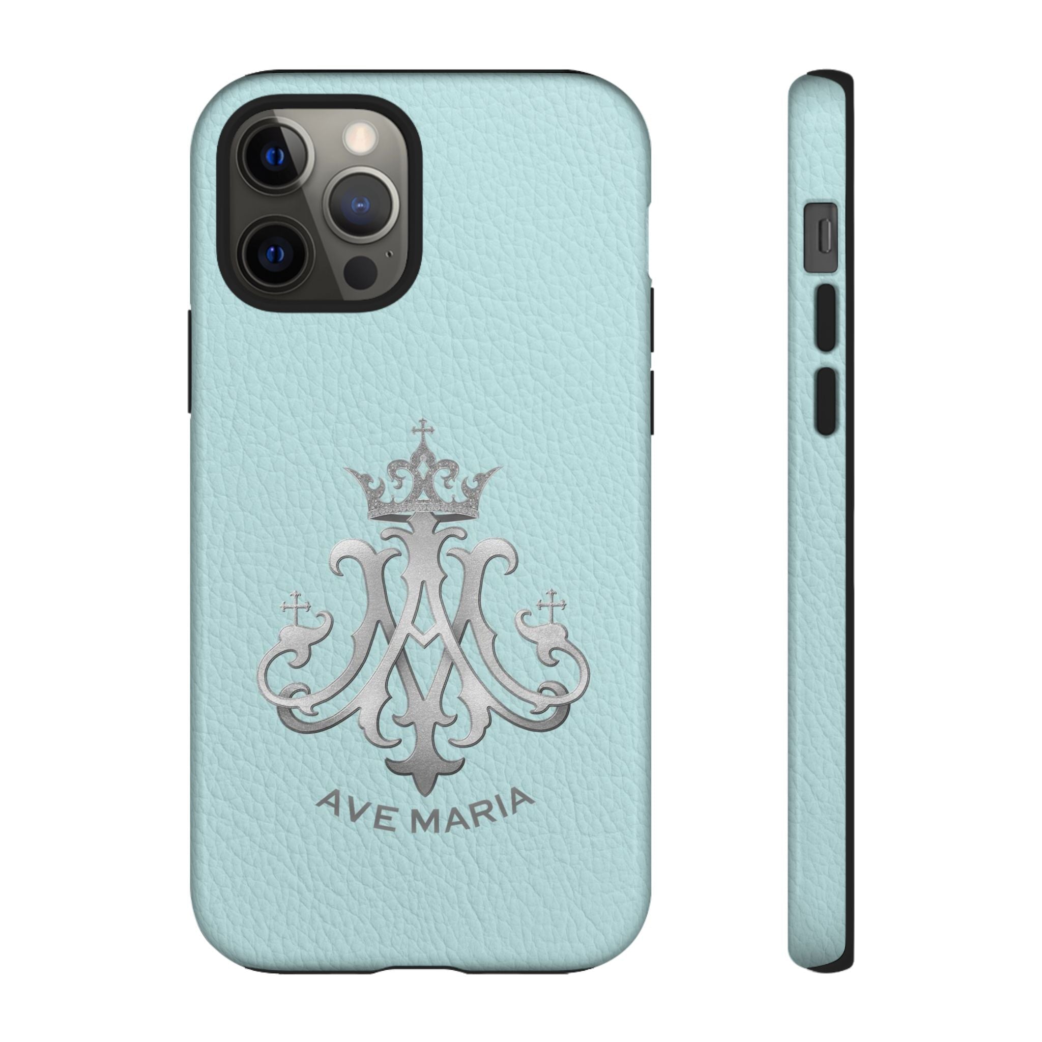 Ave Maria Hard Phone Case (Heavenly Blue) - Venxara