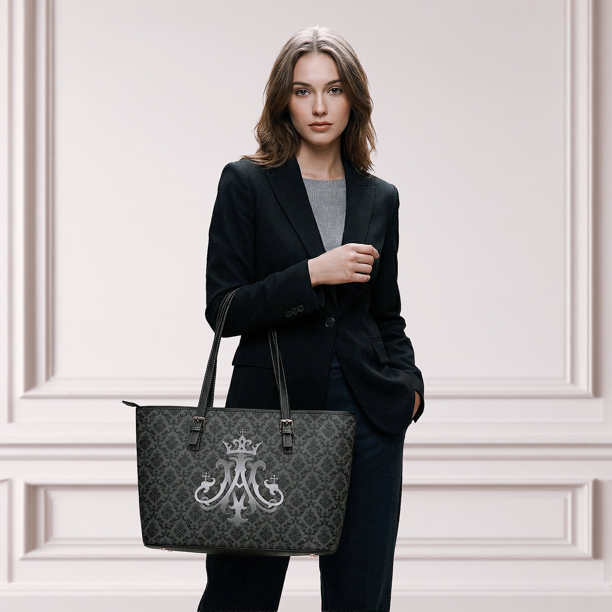Ave Maria Tote Bag (Charcoal) - Venxara