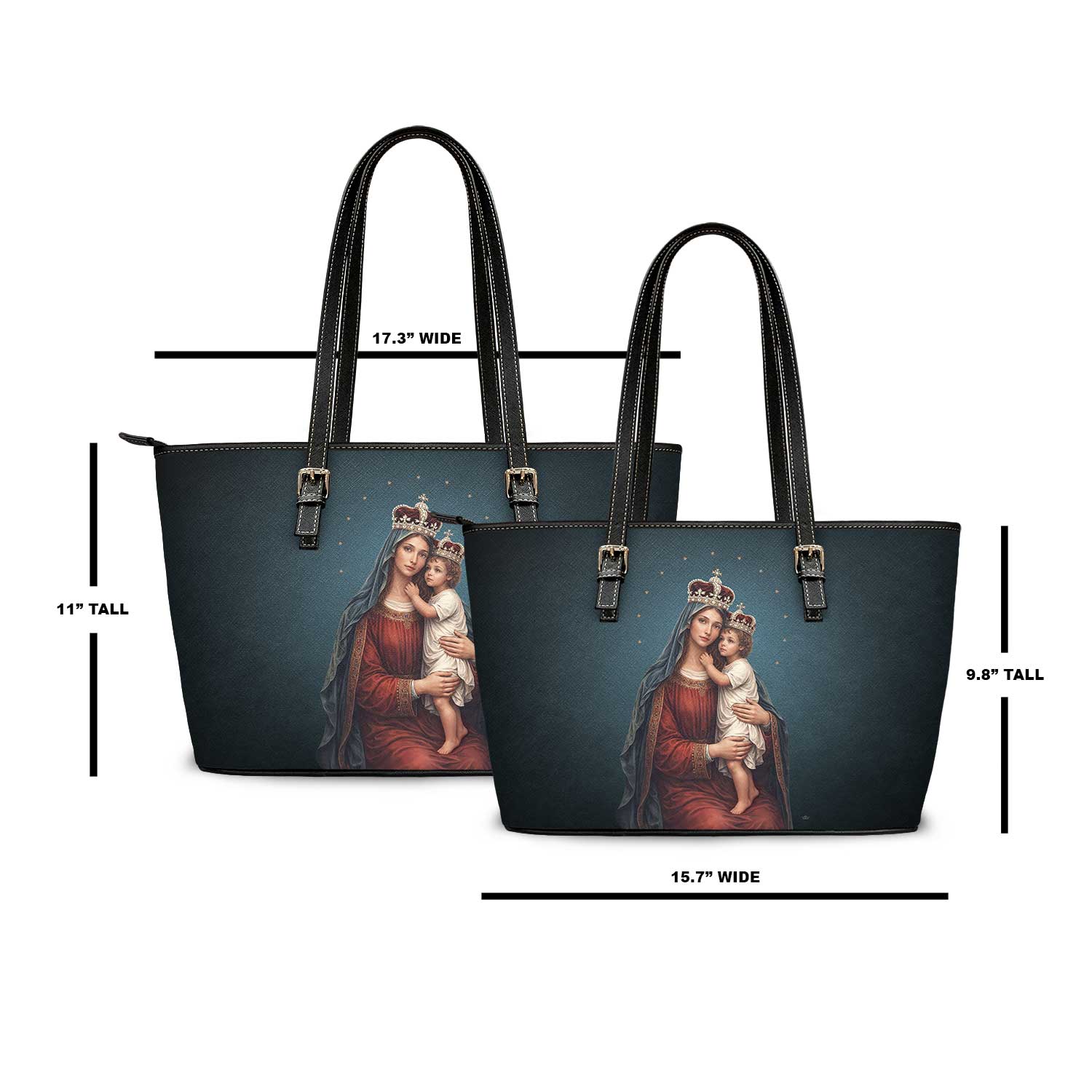Divine King and Queen Tote Bag (Midnight Blue) - VENXARA