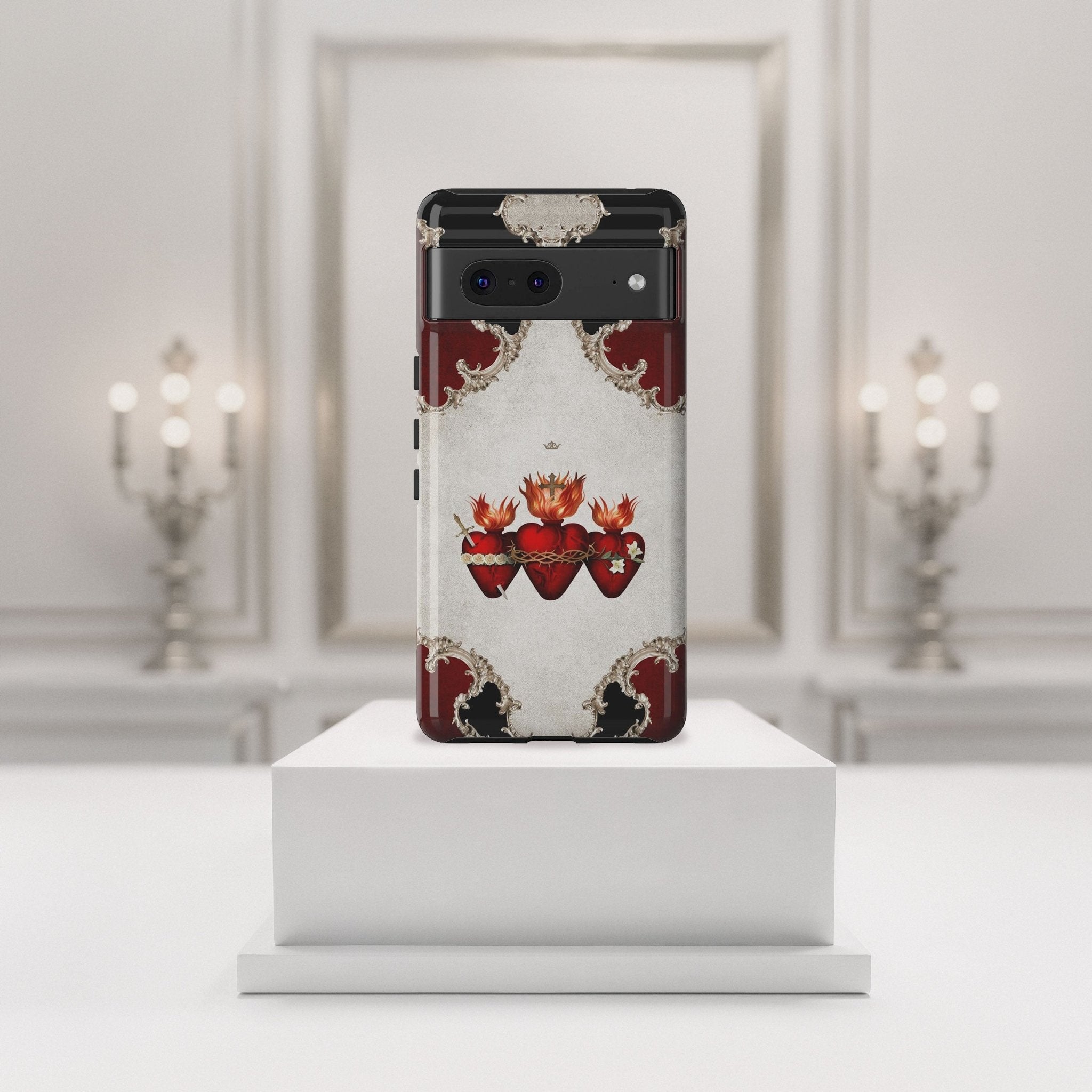 Holy Family Hearts Hard Phone Case (Baroque) - VENXARA®
